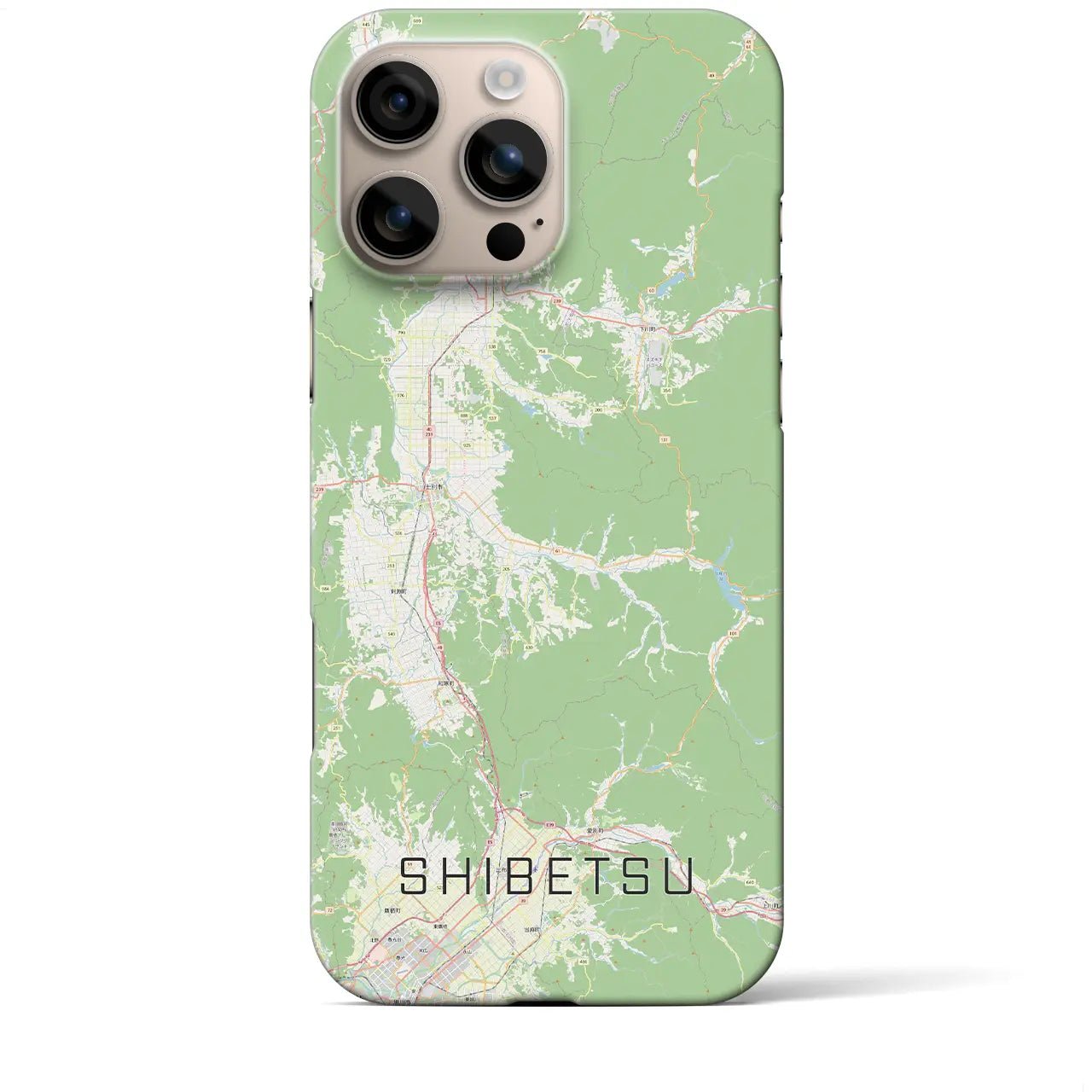 【士別(北海道)】地図柄iPhoneケース(バックカバータイプ)