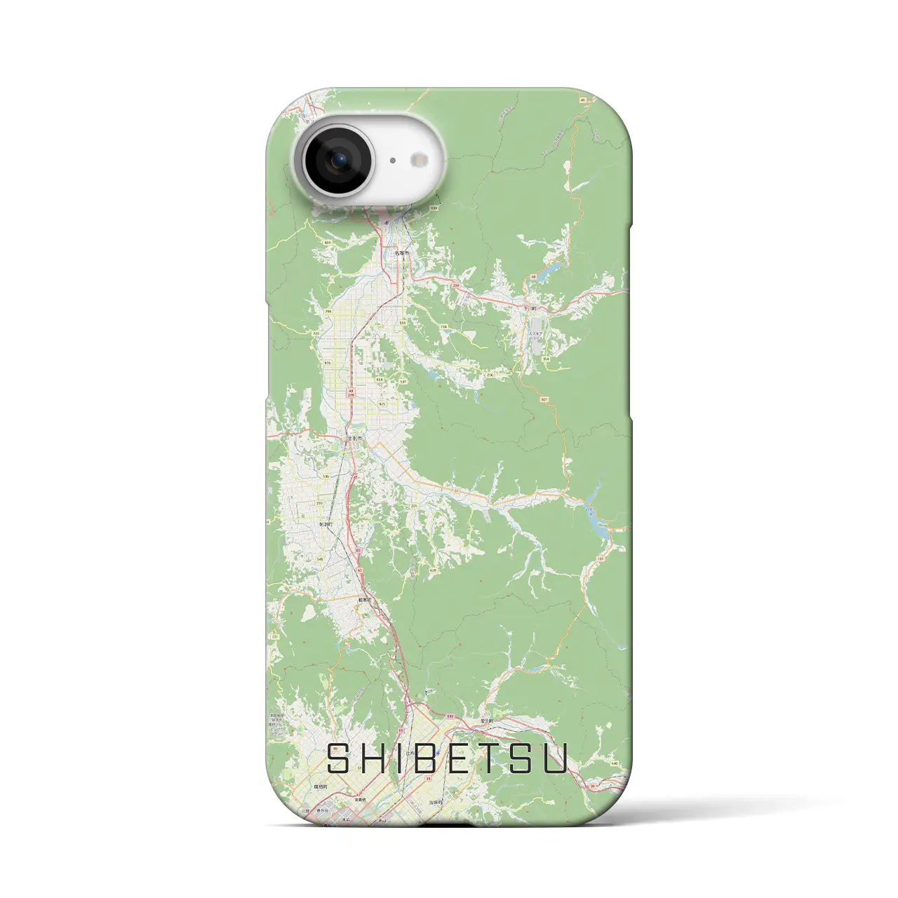 【士別(北海道)】地図柄iPhoneケース(バックカバータイプ)
