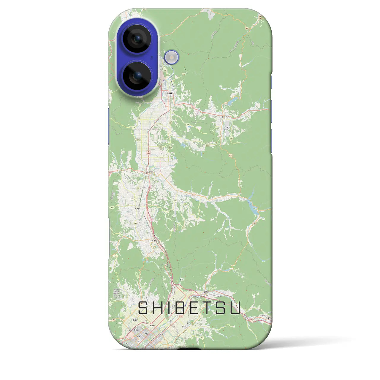 【士別(北海道)】地図柄iPhoneケース(バックカバータイプ)ナチュラル・iPhone 16 Pro Max 用