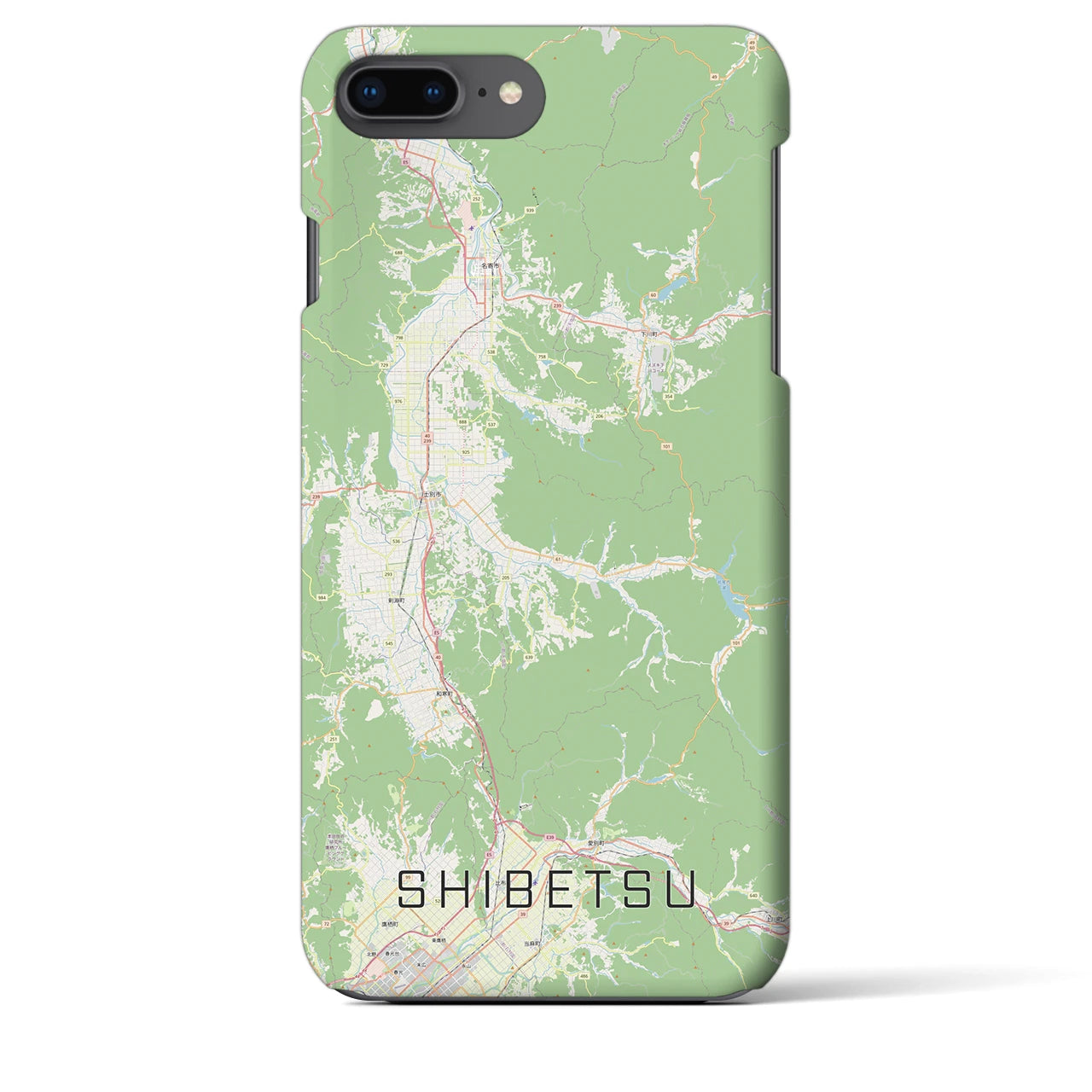 【士別(北海道)】地図柄iPhoneケース(バックカバータイプ)