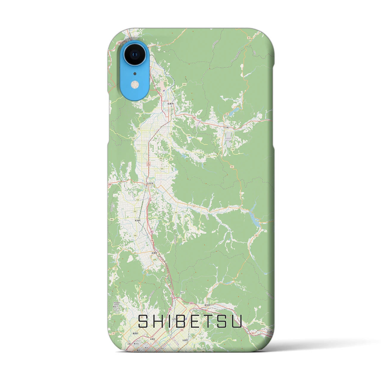 【士別(北海道)】地図柄iPhoneケース(バックカバータイプ)
