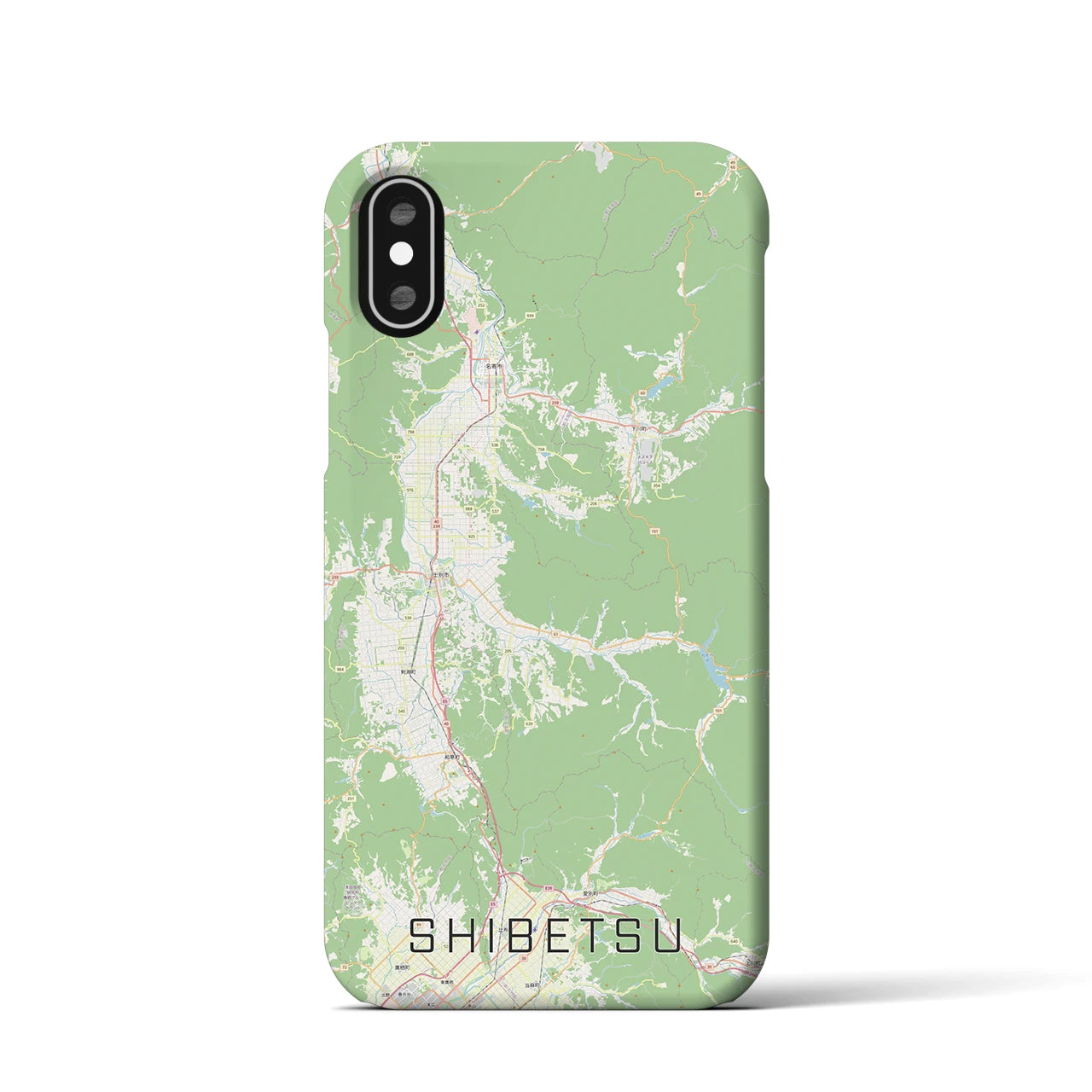 【士別(北海道)】地図柄iPhoneケース(バックカバータイプ)