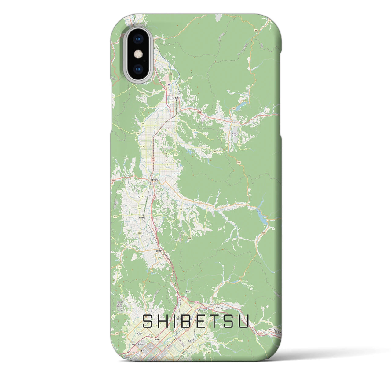 【士別(北海道)】地図柄iPhoneケース(バックカバータイプ)