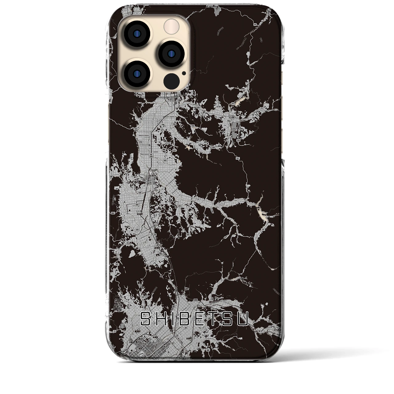 【士別(北海道)】地図柄iPhoneケース(クリアタイプ)