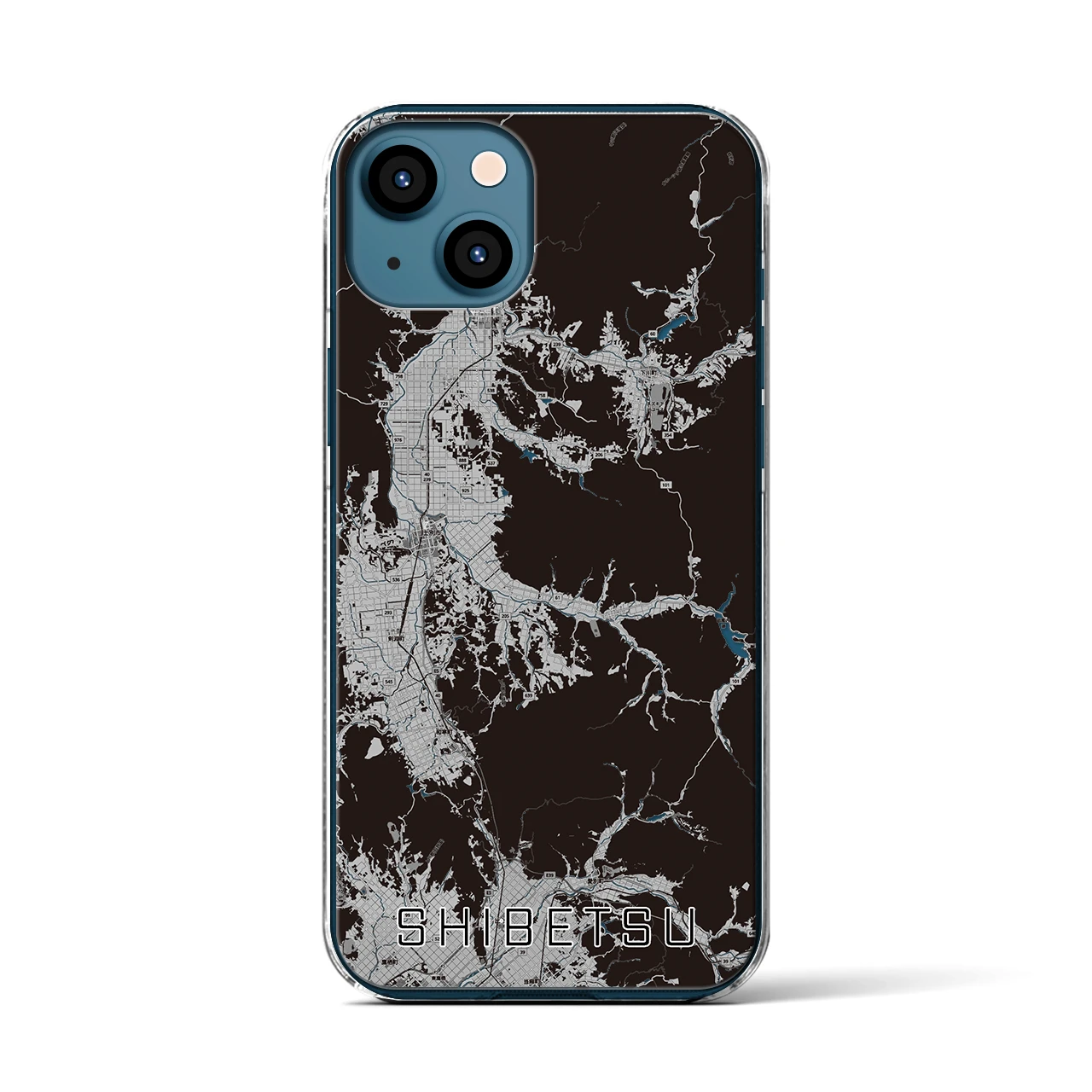 【士別(北海道)】地図柄iPhoneケース(クリアタイプ)