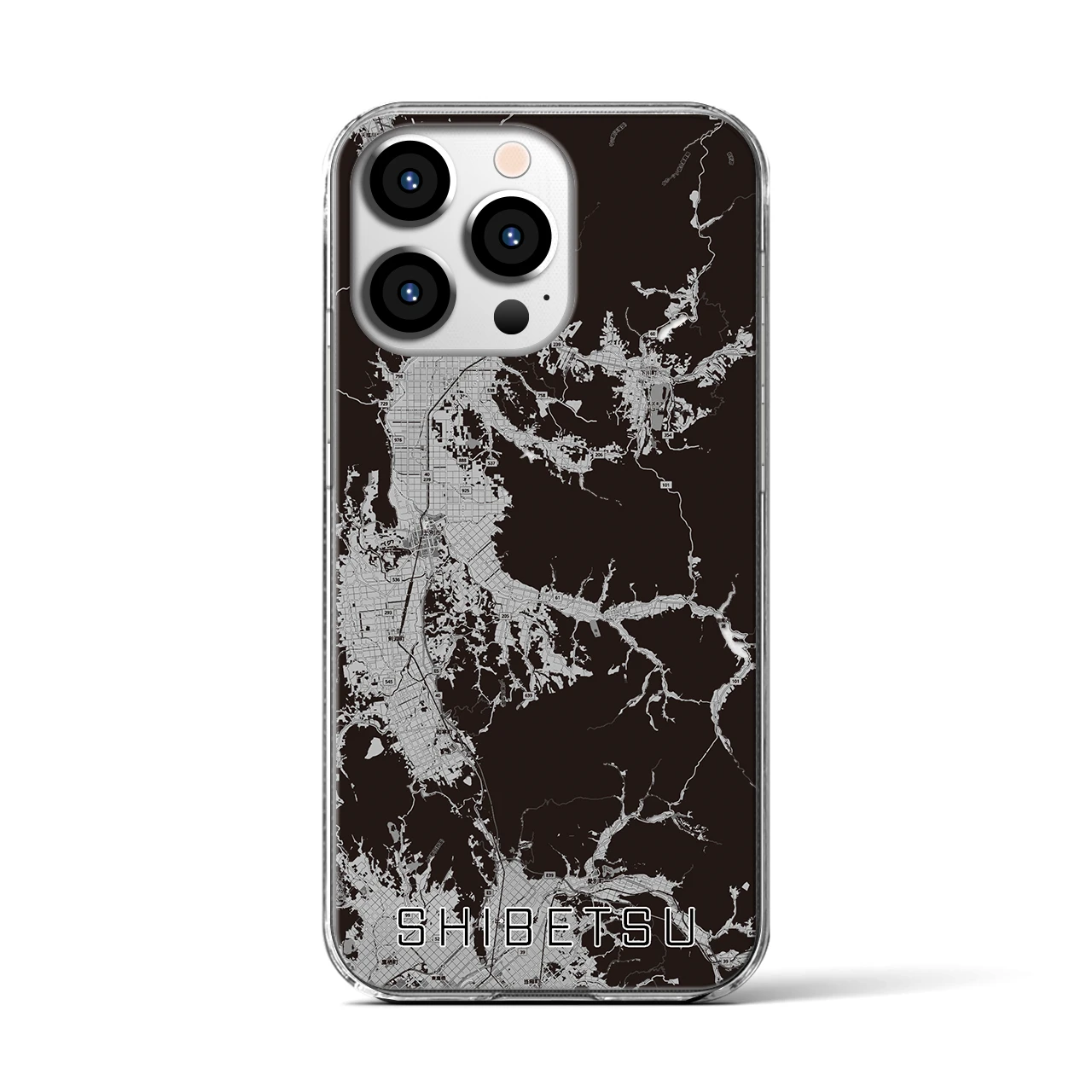 【士別(北海道)】地図柄iPhoneケース(クリアタイプ)