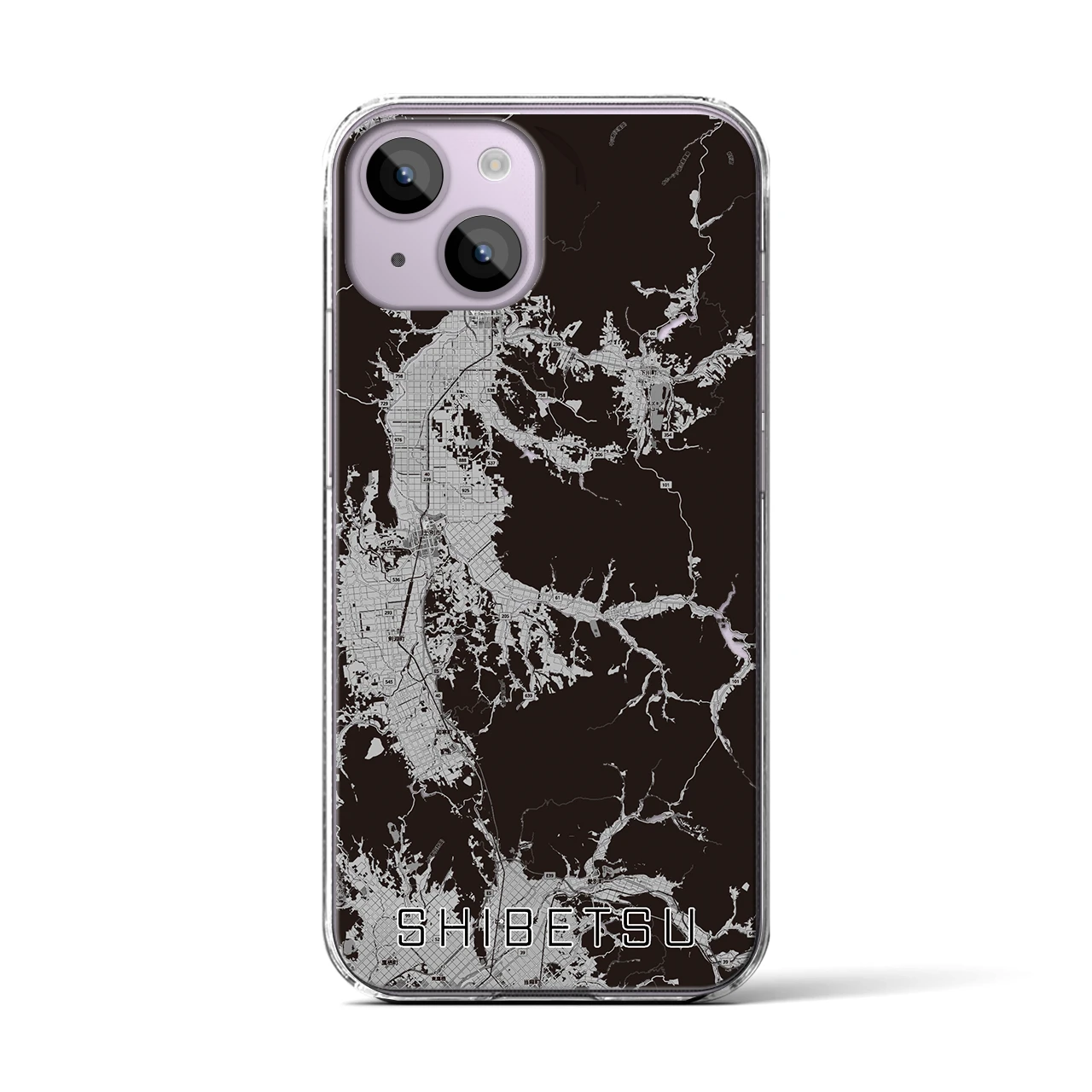 【士別(北海道)】地図柄iPhoneケース(クリアタイプ)