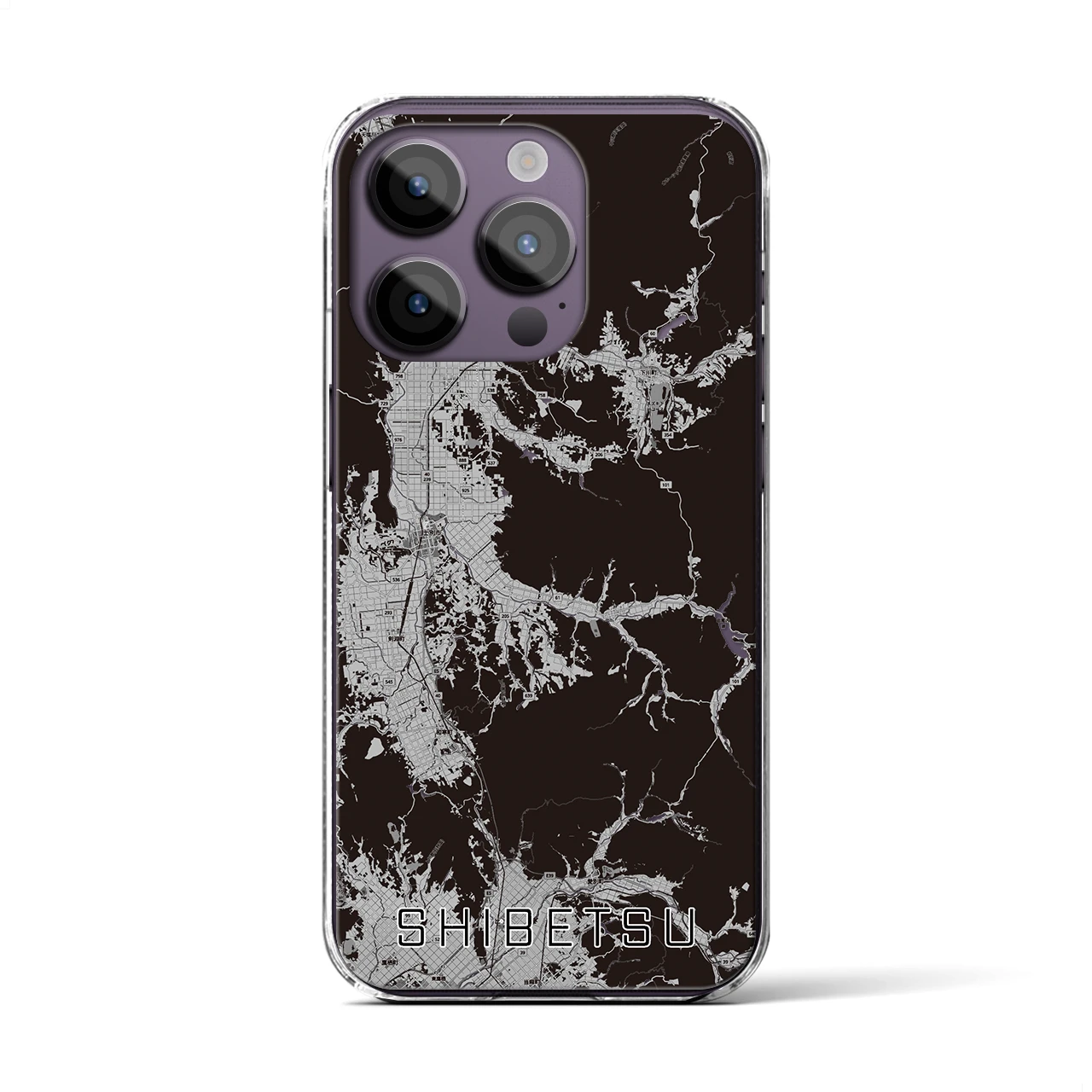 【士別(北海道)】地図柄iPhoneケース(クリアタイプ)