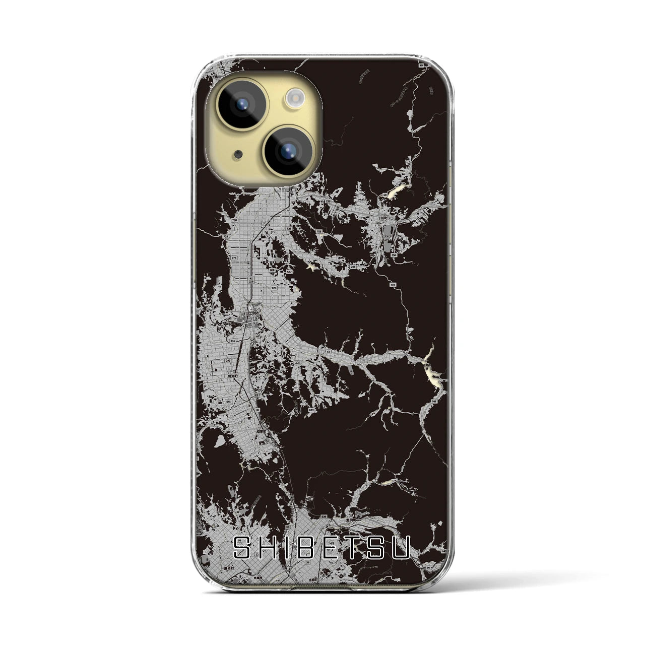 【士別(北海道)】地図柄iPhoneケース(クリアタイプ)