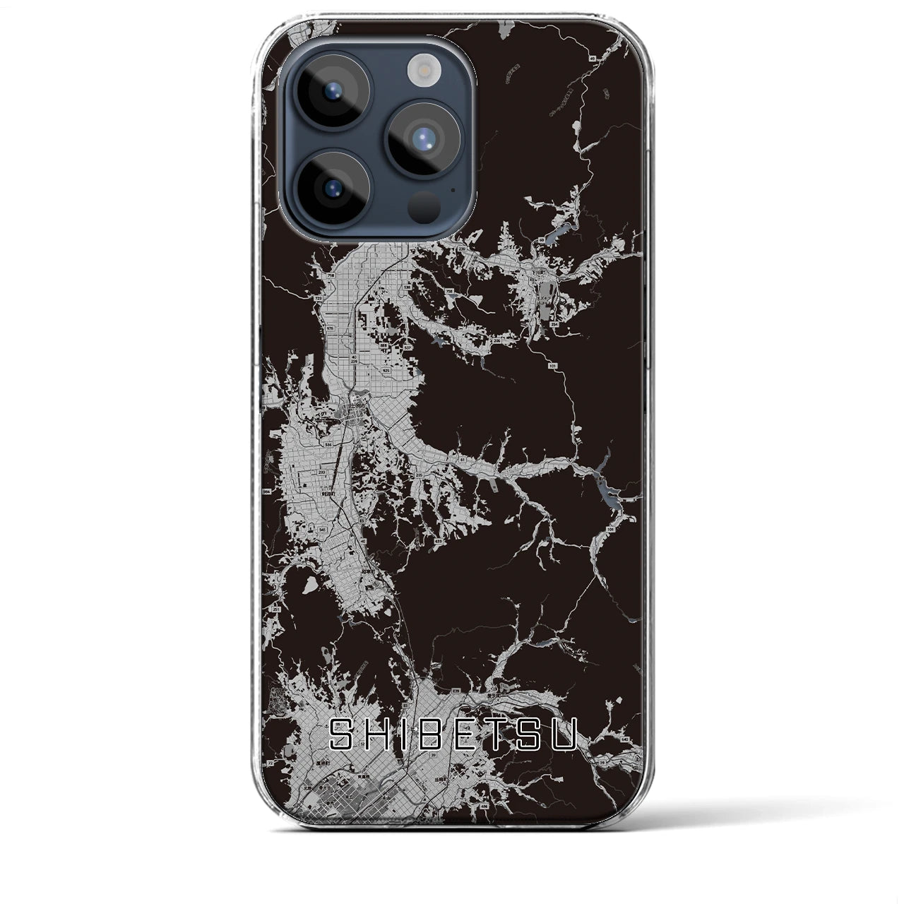 【士別(北海道)】地図柄iPhoneケース(クリアタイプ)