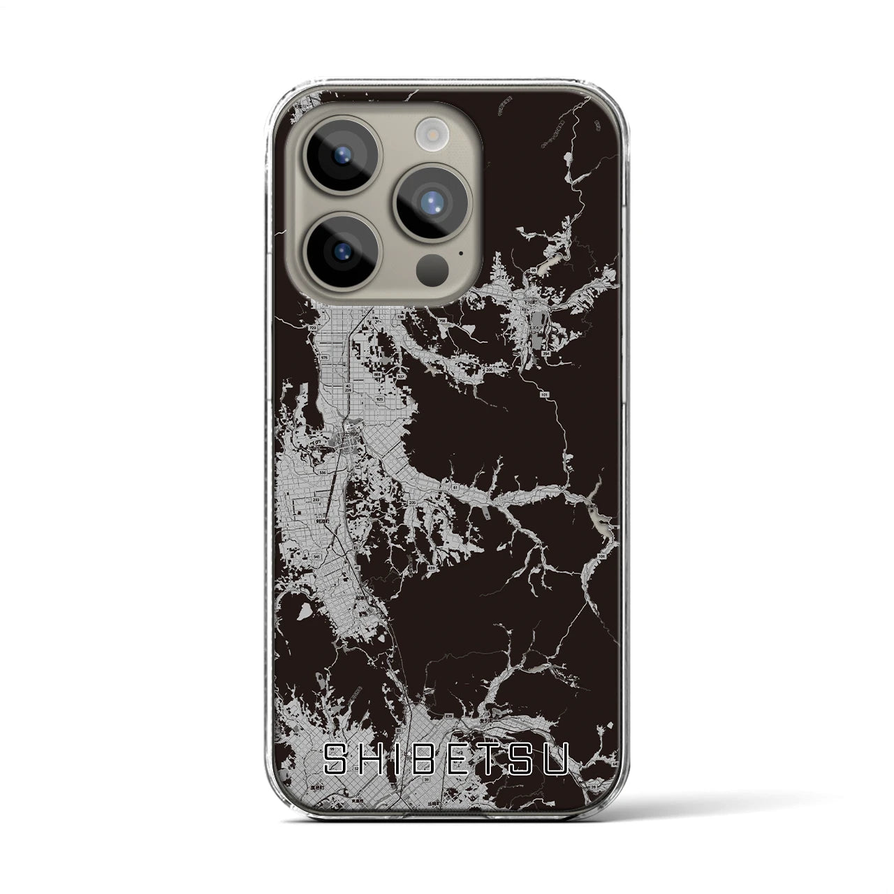 【士別(北海道)】地図柄iPhoneケース(クリアタイプ)