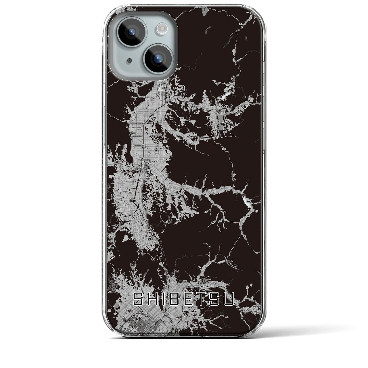 【士別(北海道)】地図柄iPhoneケース(クリアタイプ)