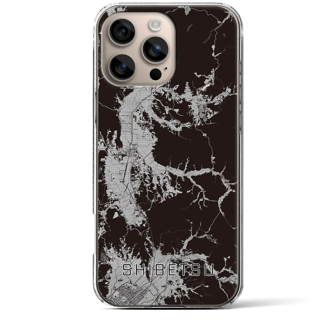 【士別(北海道)】地図柄iPhoneケース(クリアタイプ)