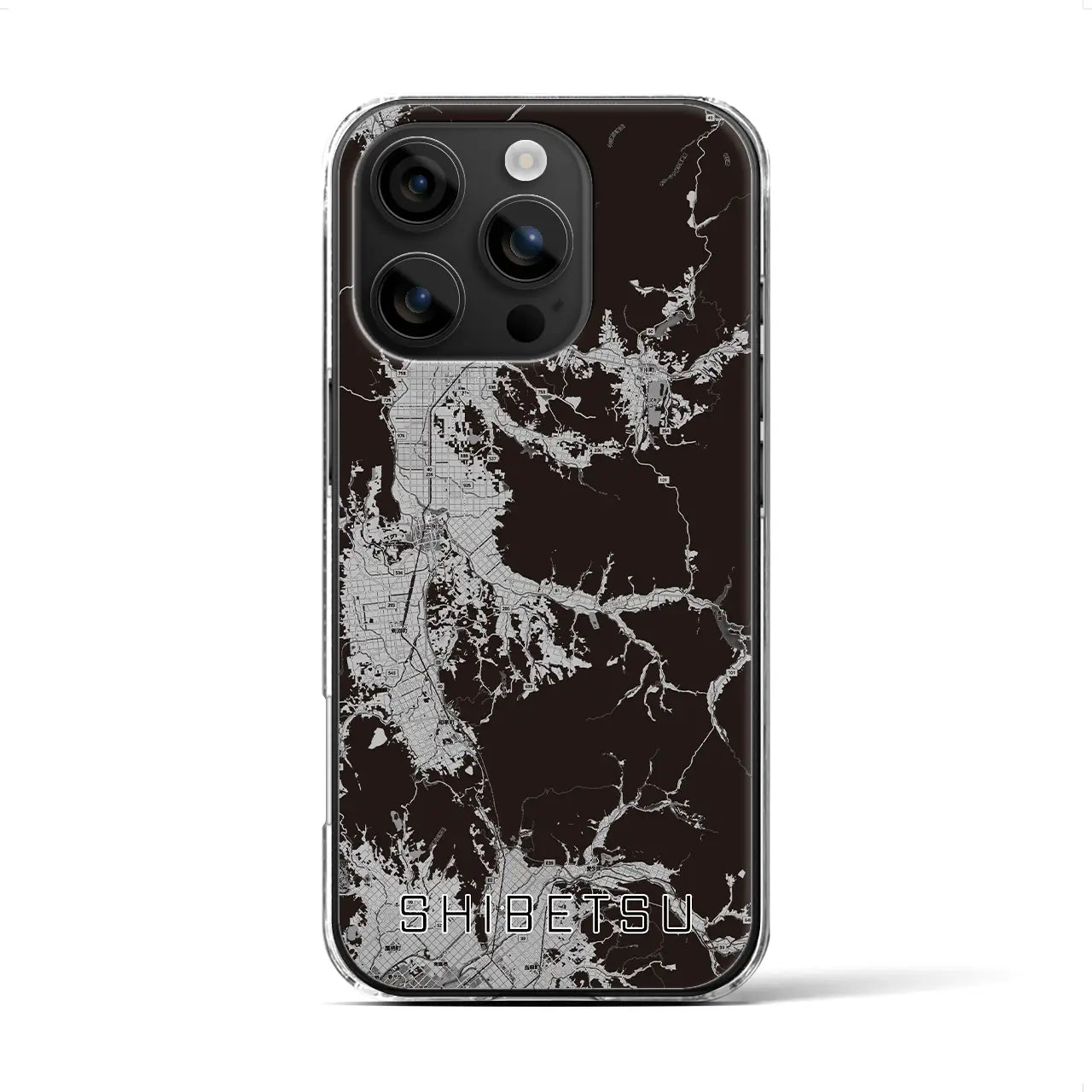 【士別(北海道)】地図柄iPhoneケース(クリアタイプ)