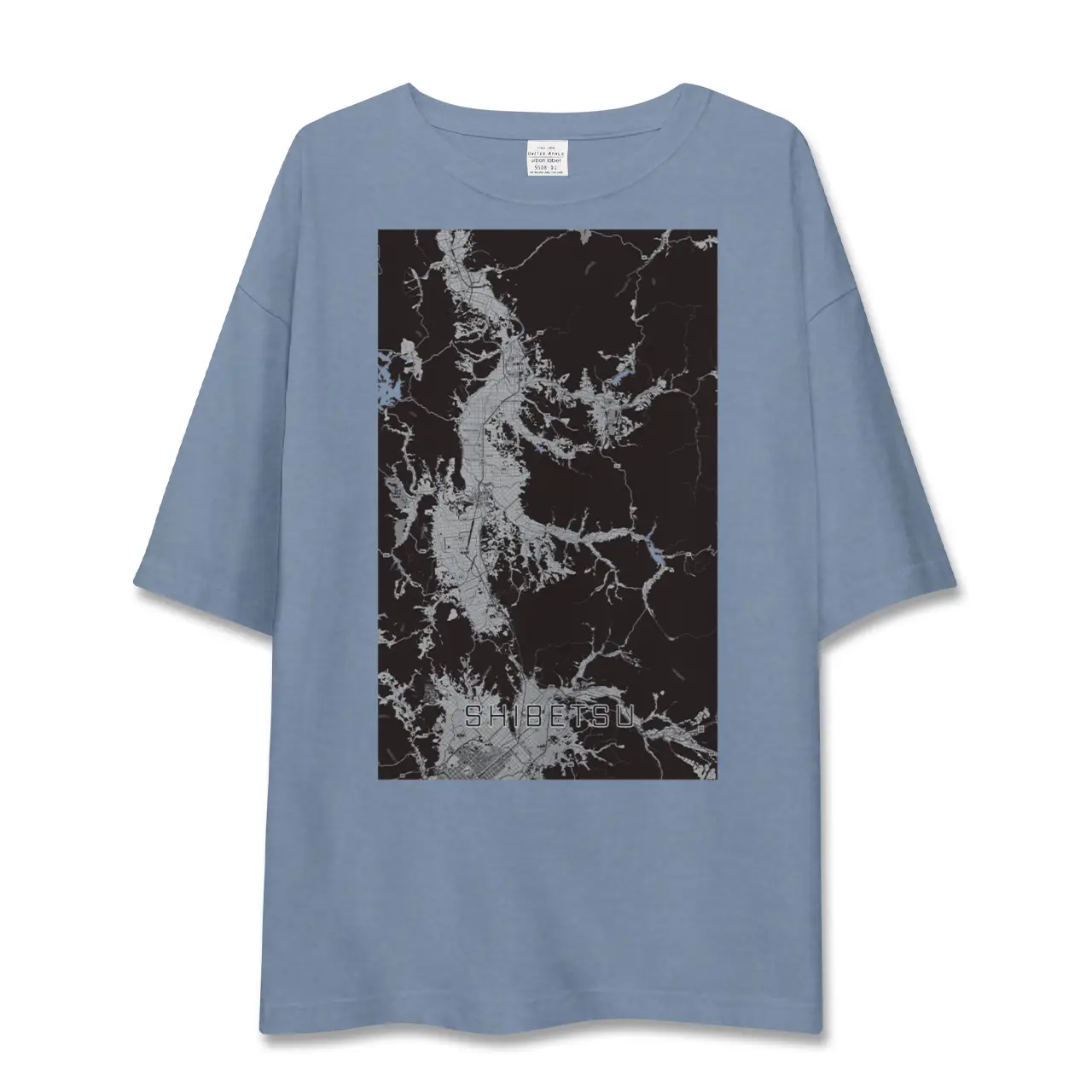【士別(北海道)】地図柄ビッグシルエットTシャツ