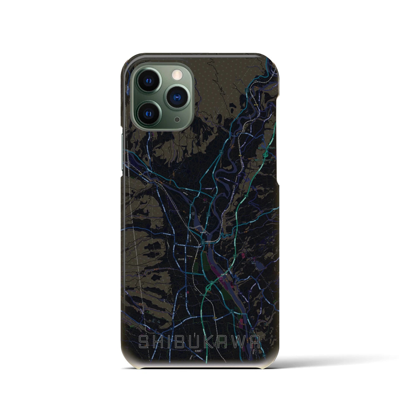 【渋川(群馬県)】地図柄iPhoneケース(バックカバータイプ)