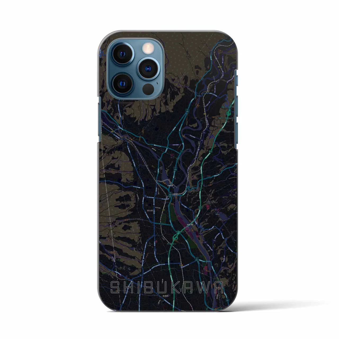 【渋川(群馬県)】地図柄iPhoneケース(バックカバータイプ)