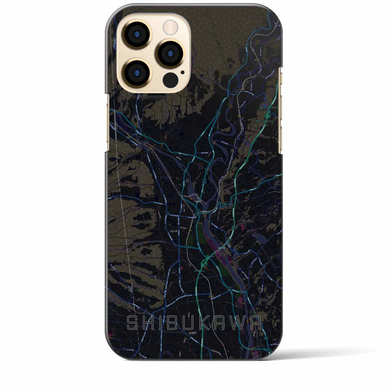 【渋川(群馬県)】地図柄iPhoneケース(バックカバータイプ)