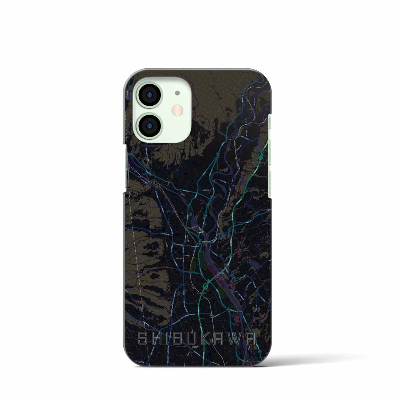【渋川(群馬県)】地図柄iPhoneケース(バックカバータイプ)