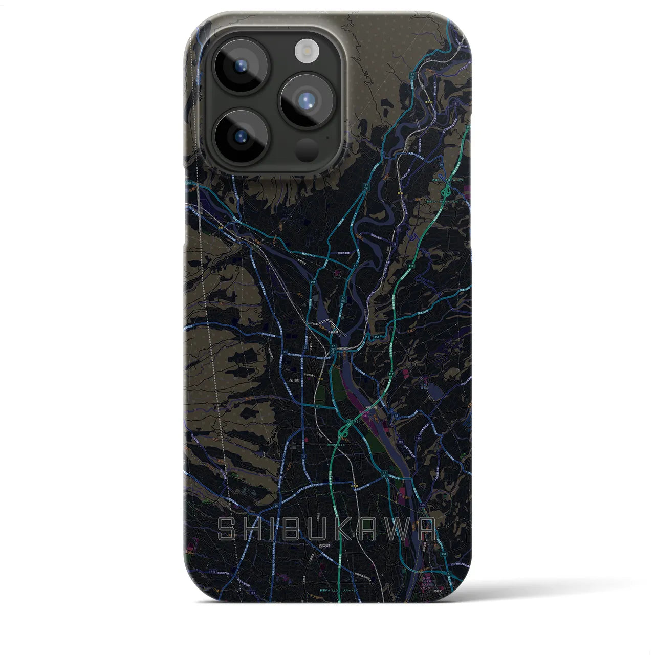 【渋川(群馬県)】地図柄iPhoneケース(バックカバータイプ)