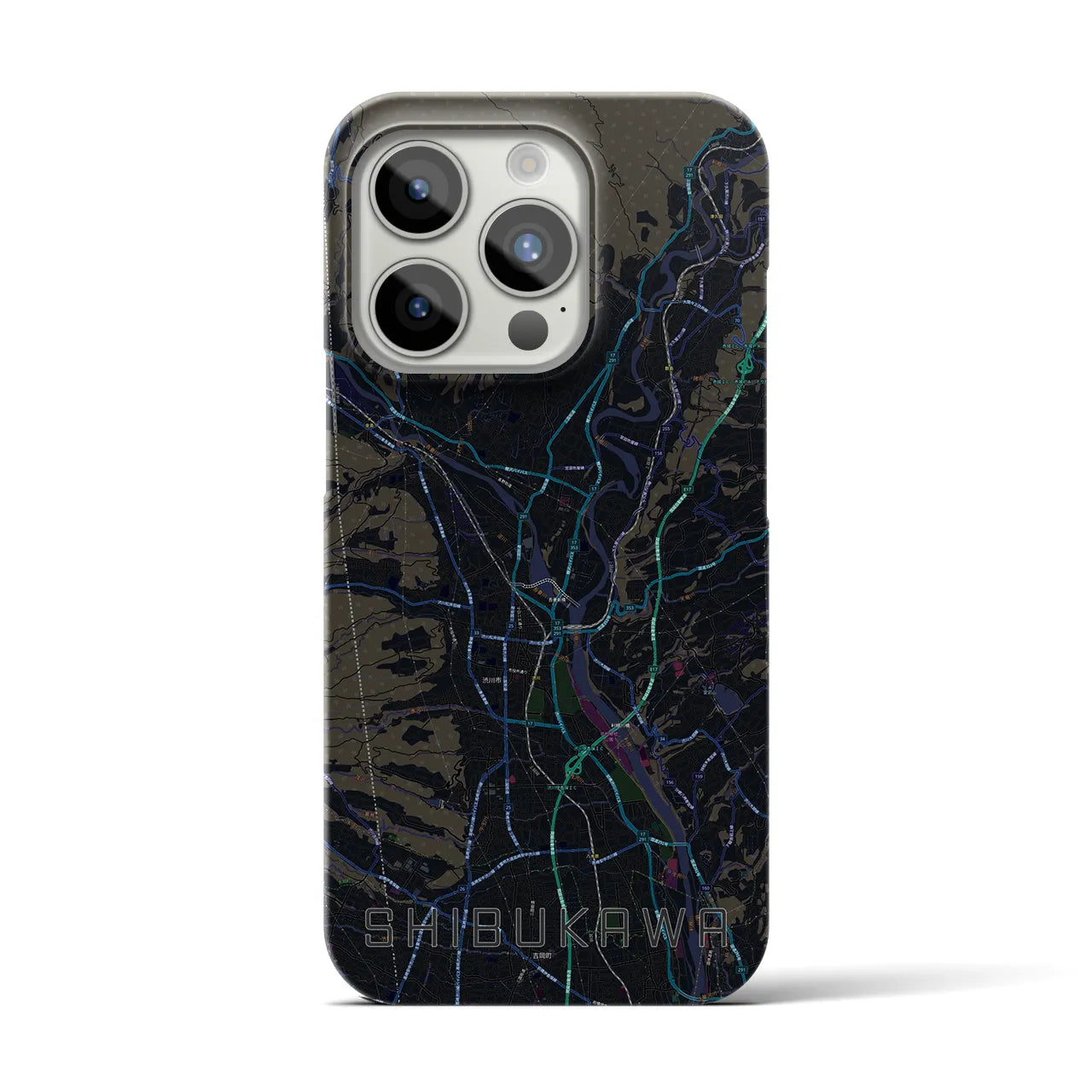 【渋川(群馬県)】地図柄iPhoneケース(バックカバータイプ)