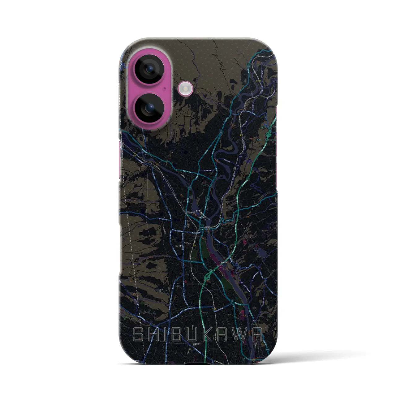 【渋川(群馬県)】地図柄iPhoneケース(バックカバータイプ)