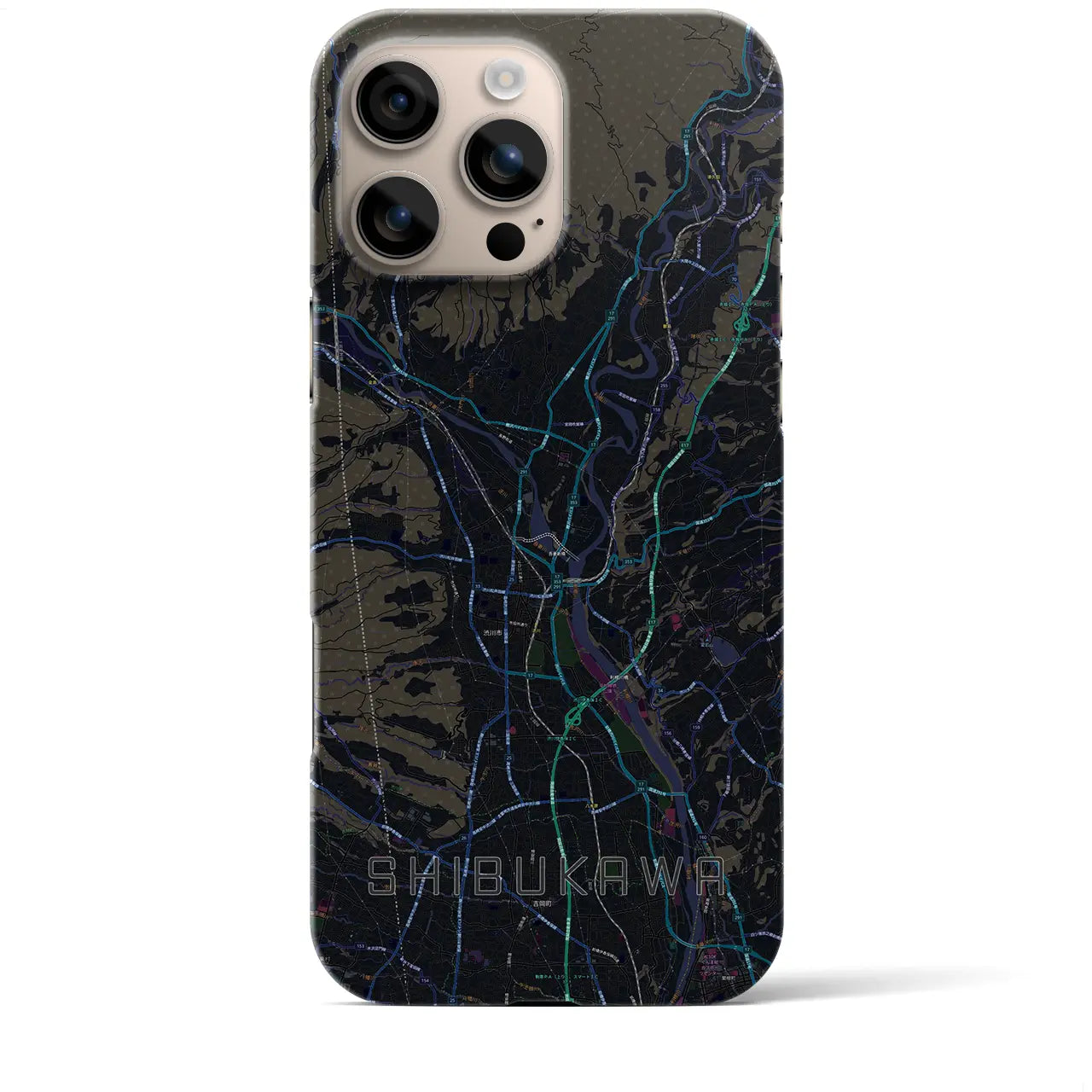 【渋川(群馬県)】地図柄iPhoneケース(バックカバータイプ)