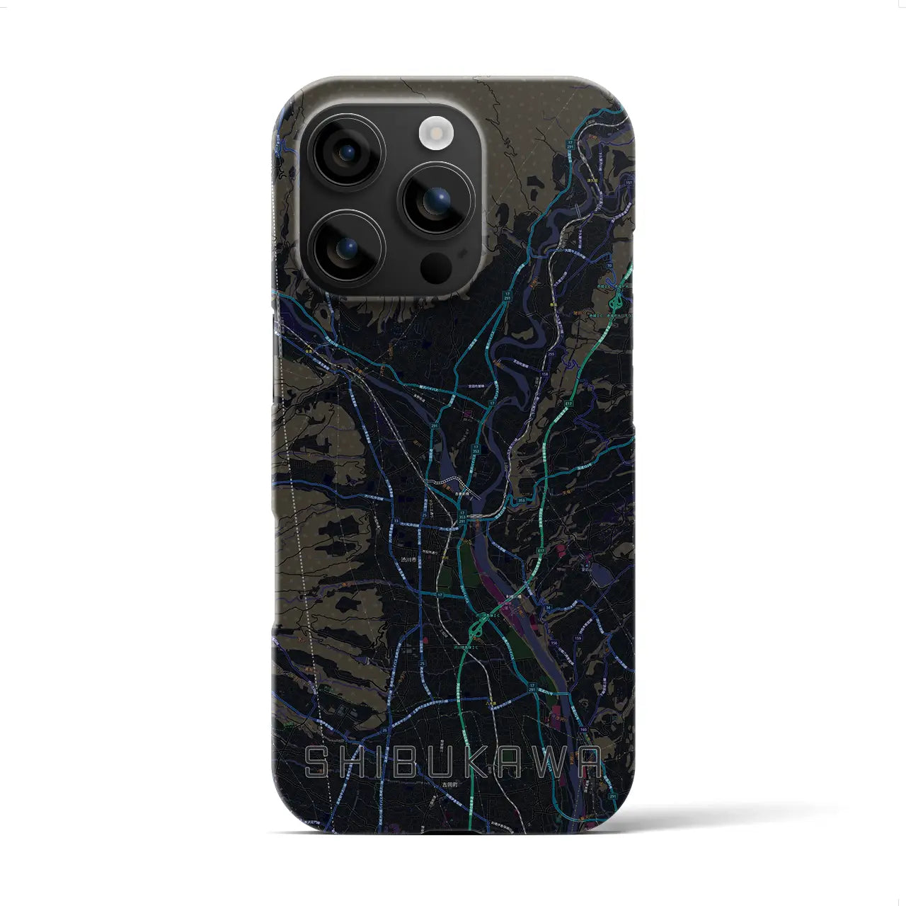 【渋川(群馬県)】地図柄iPhoneケース(バックカバータイプ)