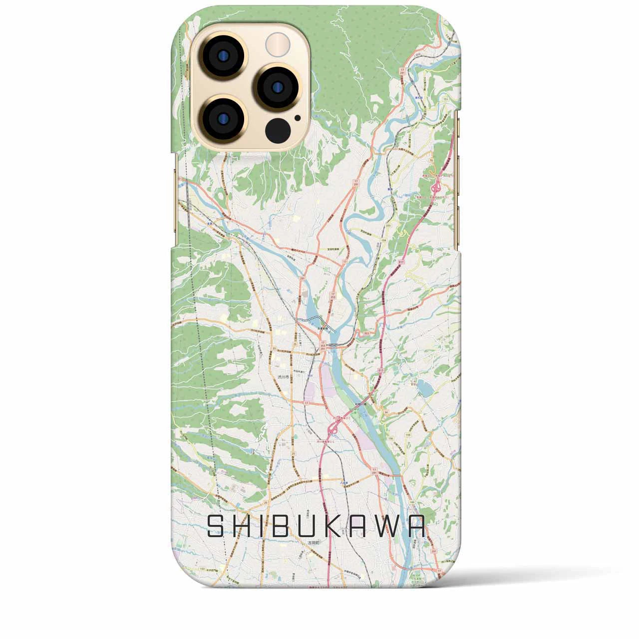 【渋川(群馬県)】地図柄iPhoneケース(バックカバータイプ)