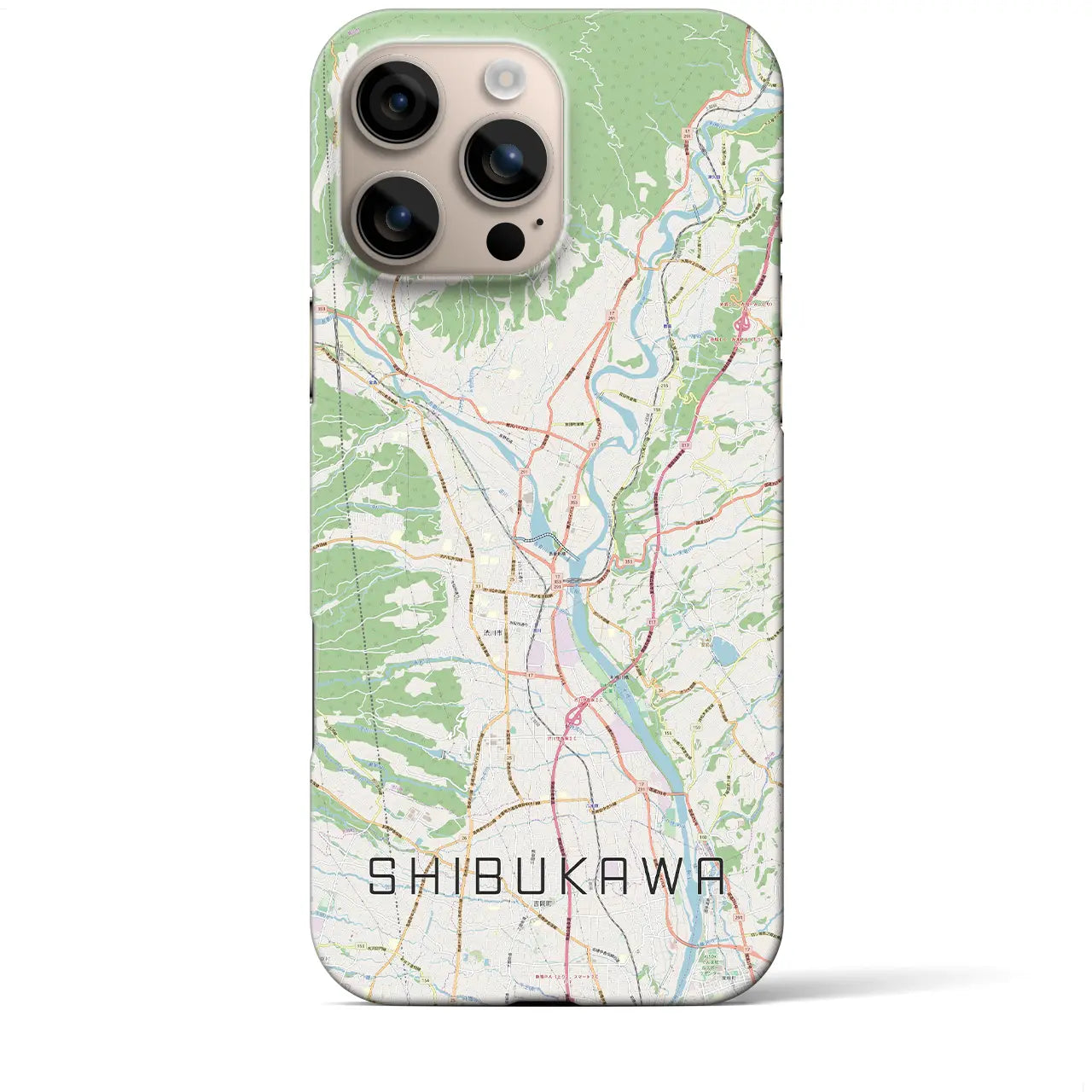 【渋川(群馬県)】地図柄iPhoneケース(バックカバータイプ)