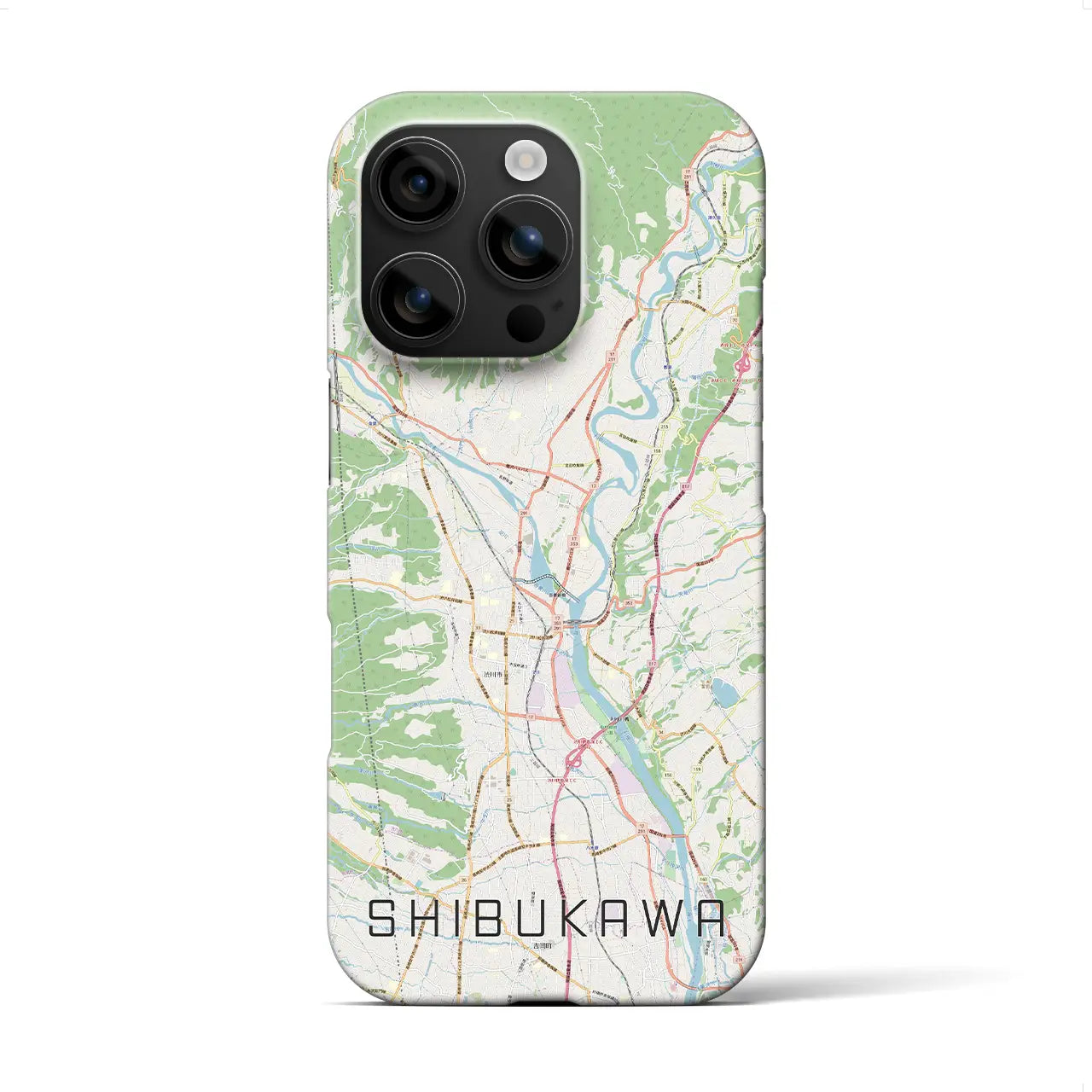 【渋川(群馬県)】地図柄iPhoneケース(バックカバータイプ)