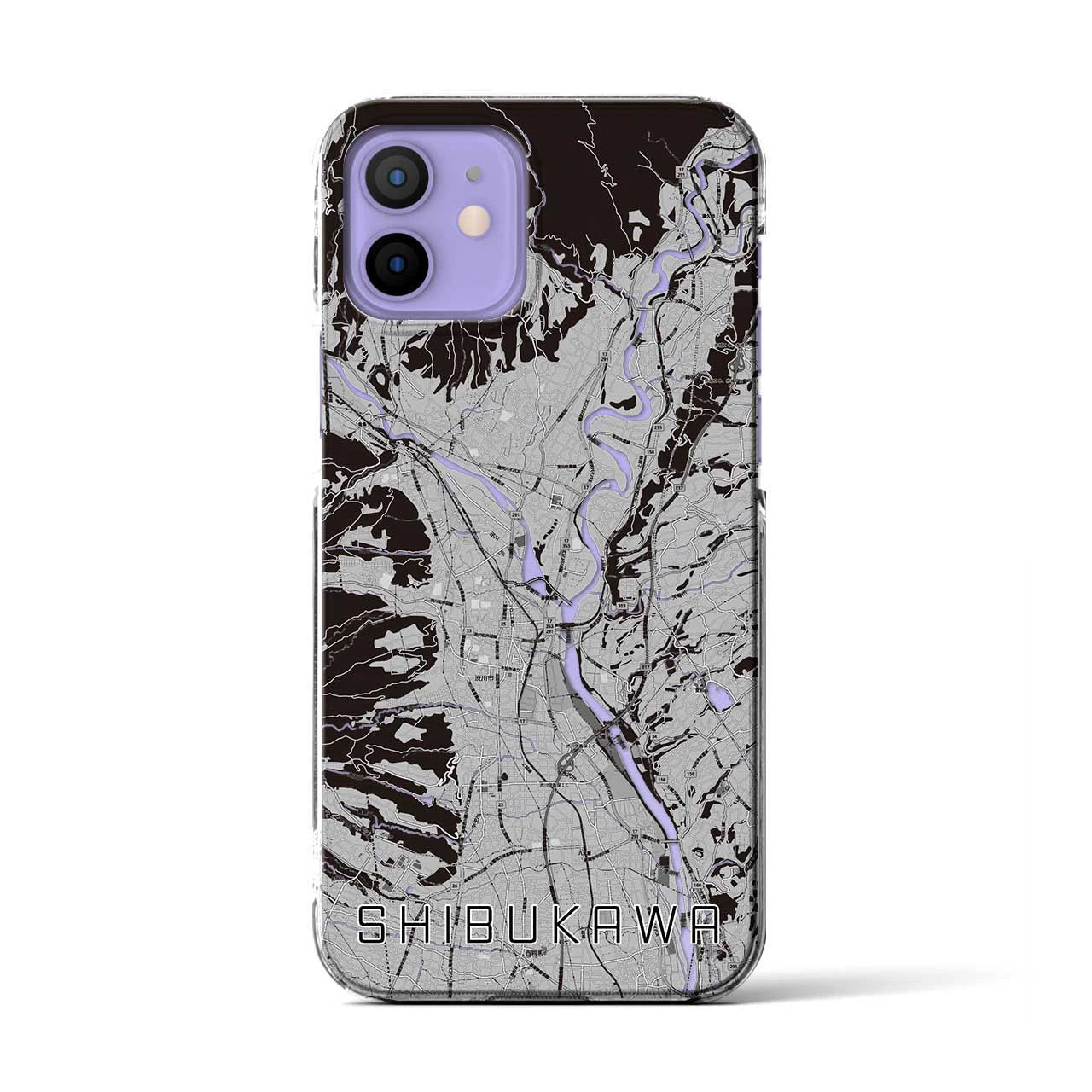 【渋川(群馬県)】地図柄iPhoneケース(クリアタイプ)