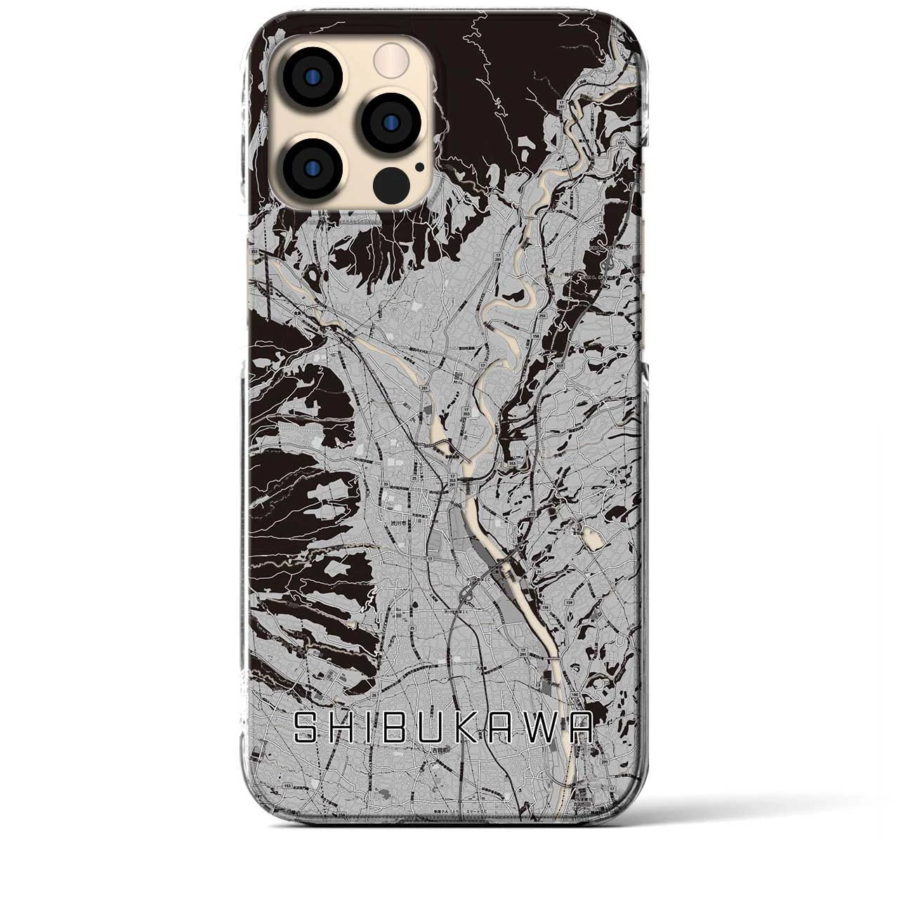 【渋川(群馬県)】地図柄iPhoneケース(クリアタイプ)