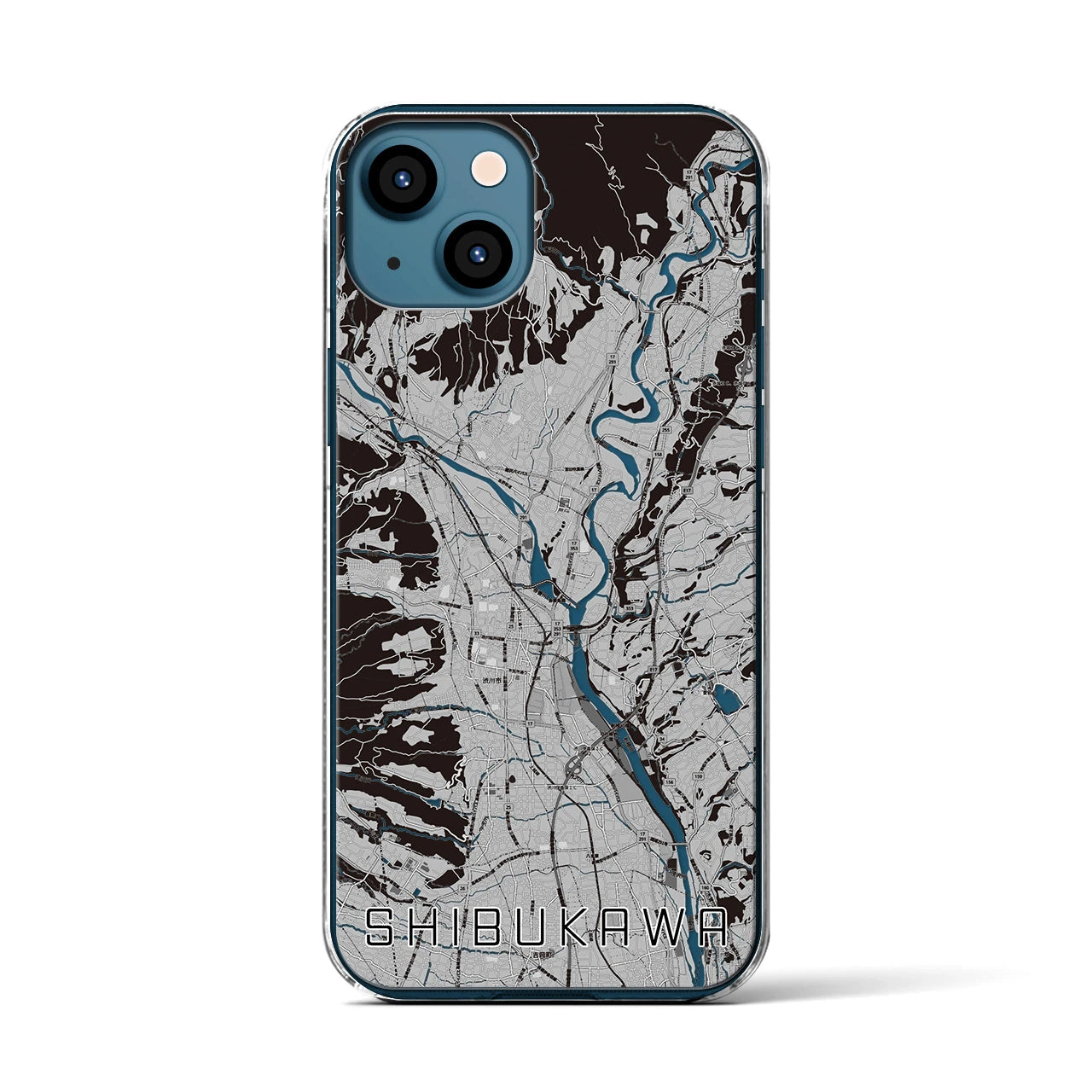 【渋川(群馬県)】地図柄iPhoneケース(クリアタイプ)