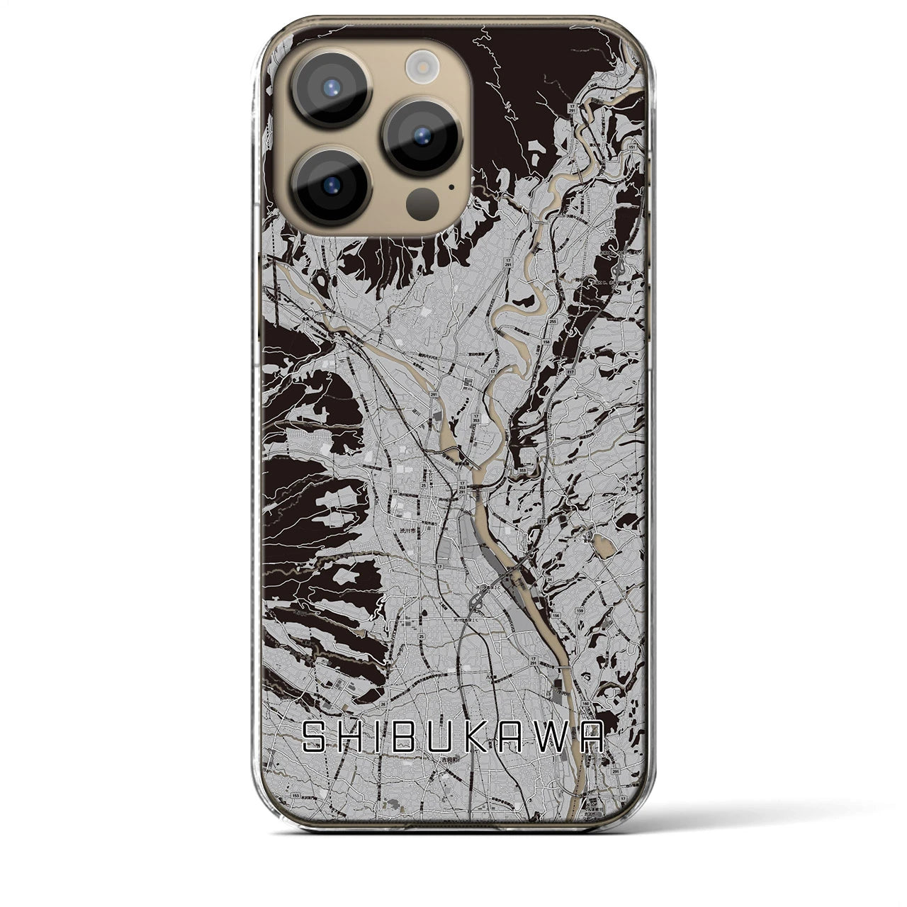 【渋川(群馬県)】地図柄iPhoneケース(クリアタイプ)