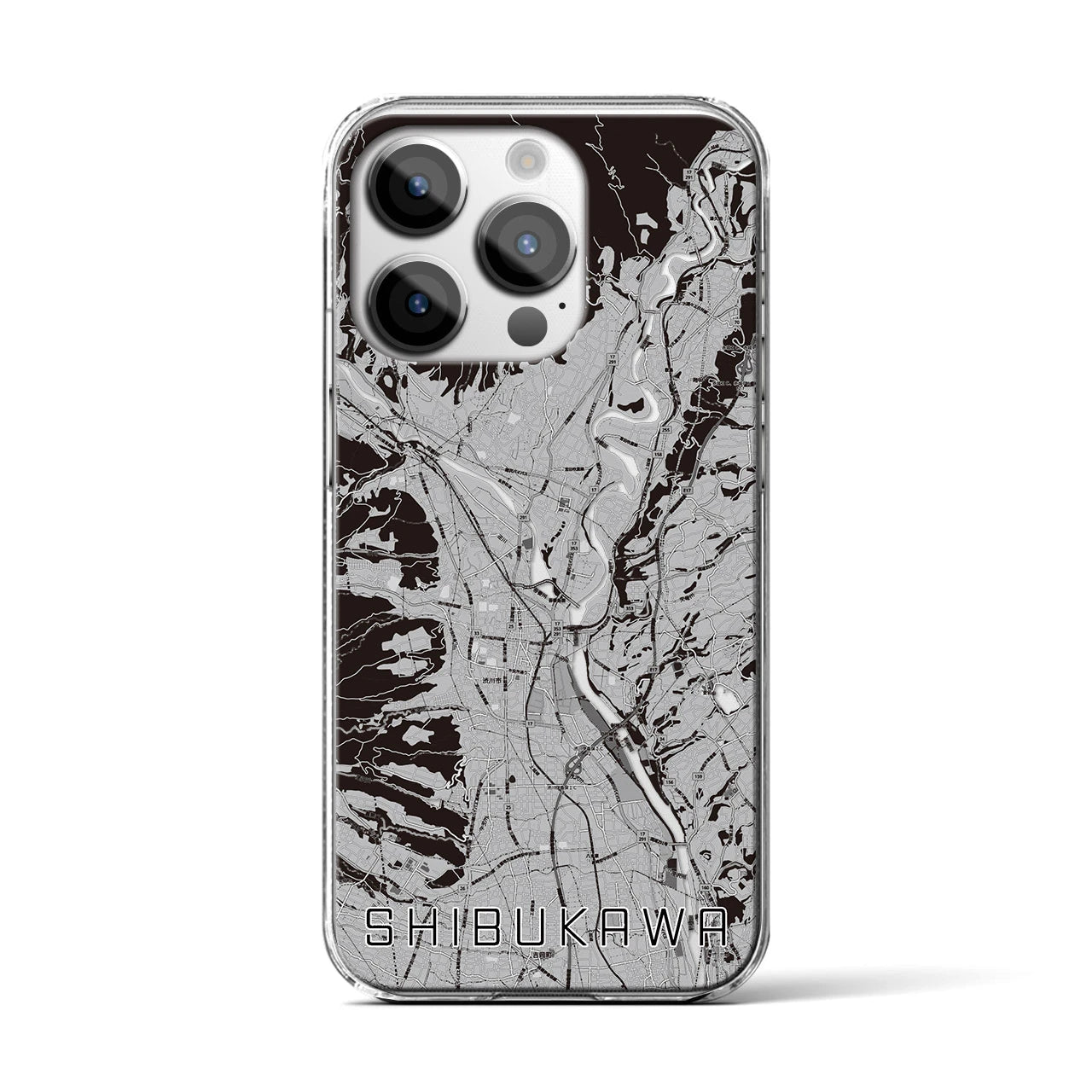 【渋川(群馬県)】地図柄iPhoneケース(クリアタイプ)