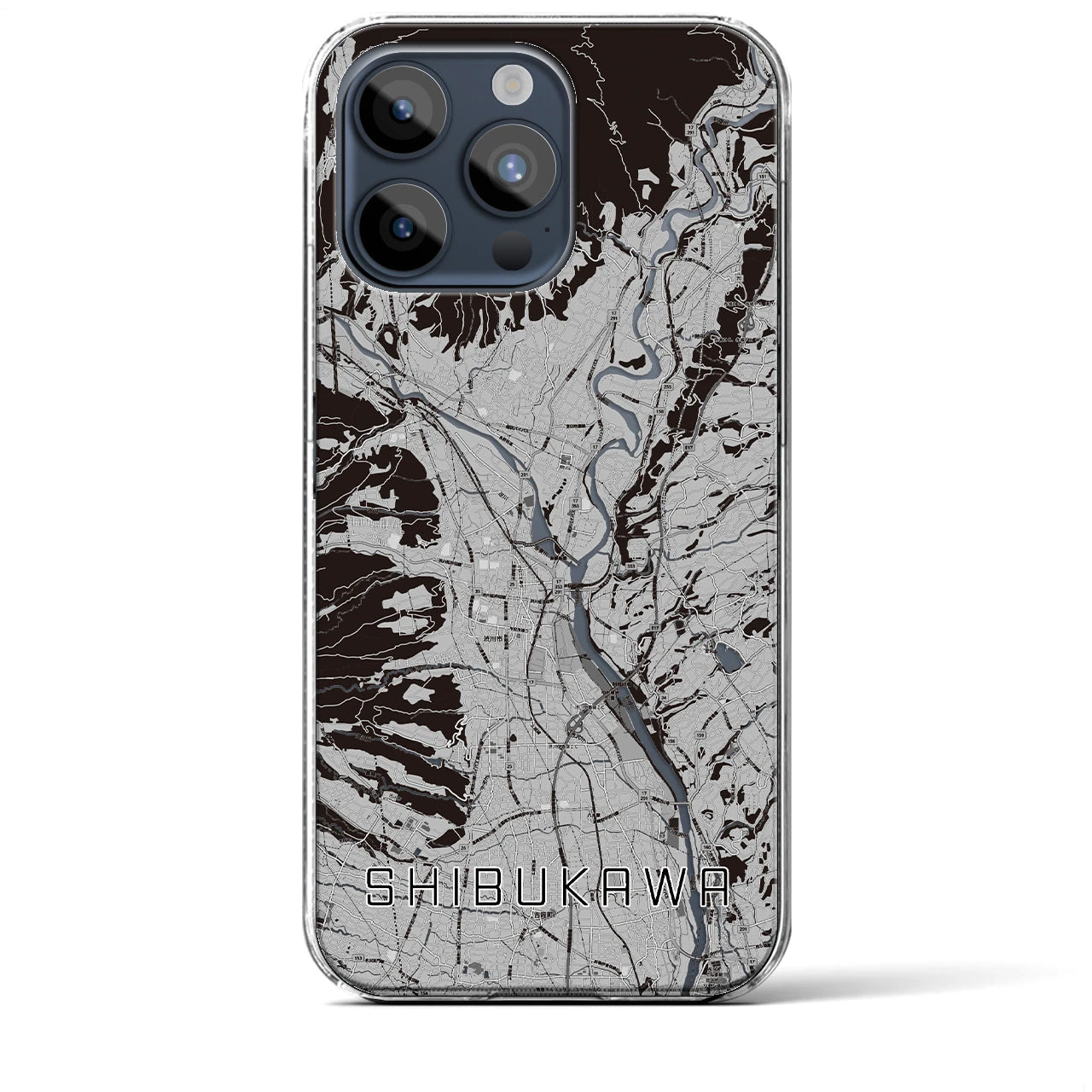 【渋川(群馬県)】地図柄iPhoneケース(クリアタイプ)