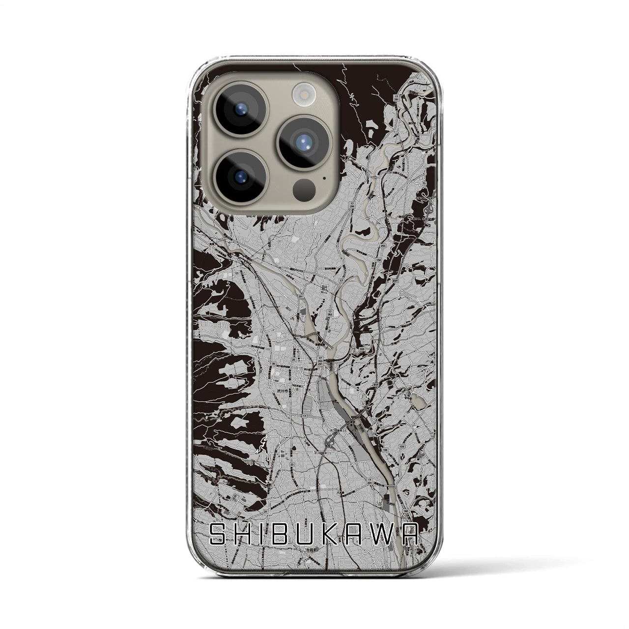 【渋川(群馬県)】地図柄iPhoneケース(クリアタイプ)