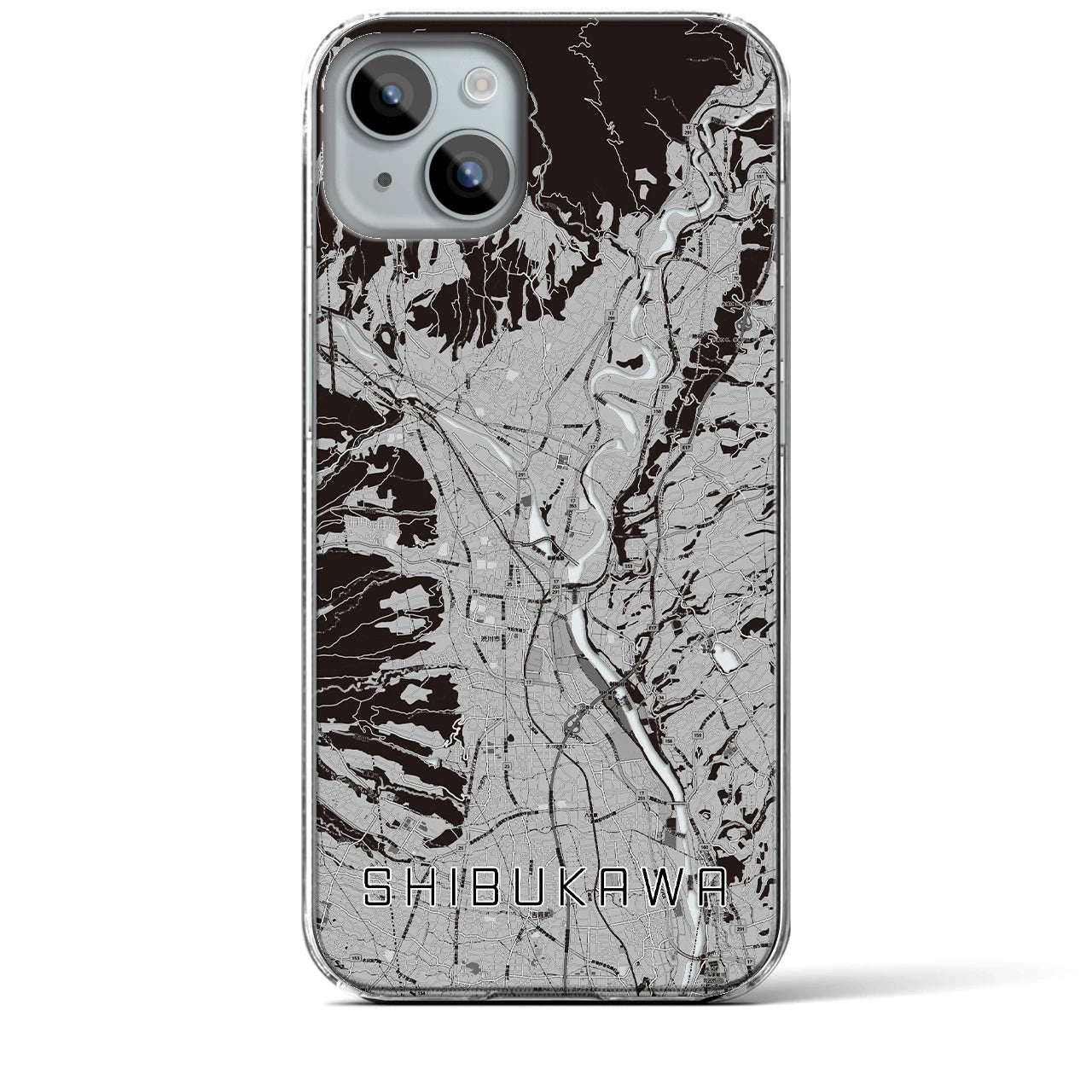 【渋川(群馬県)】地図柄iPhoneケース(クリアタイプ)
