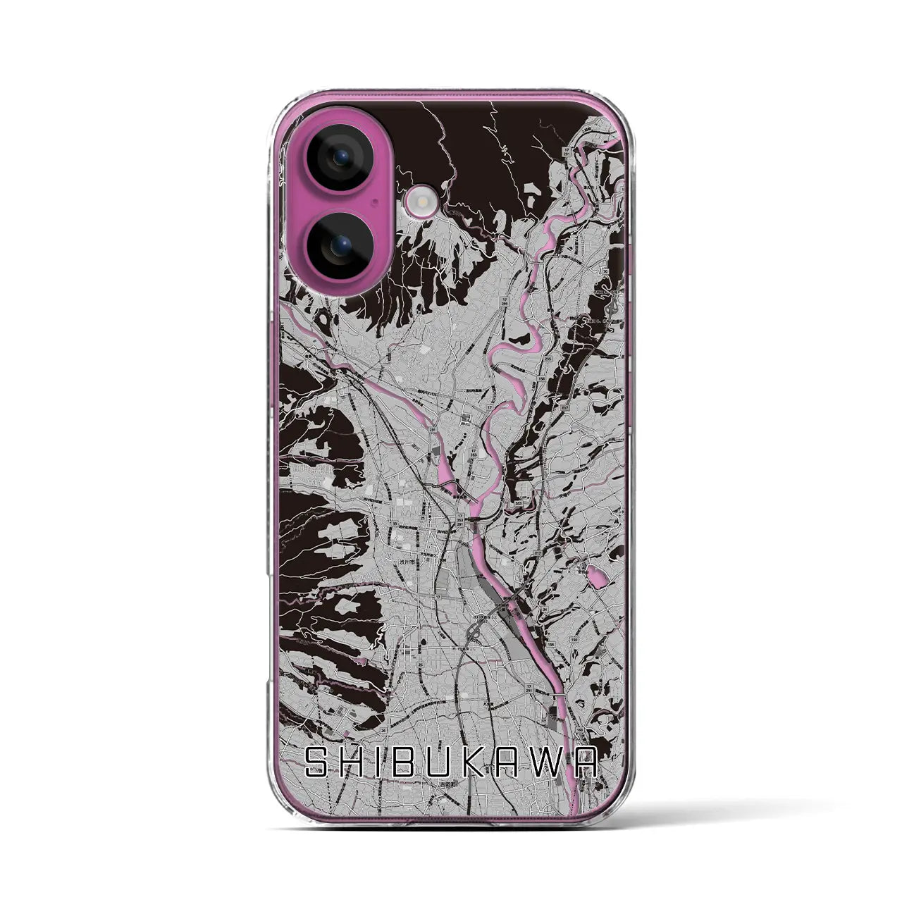 【渋川(群馬県)】地図柄iPhoneケース(クリアタイプ)