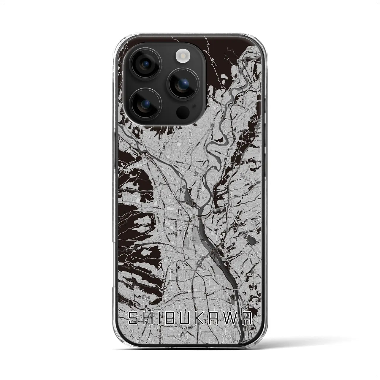 【渋川(群馬県)】地図柄iPhoneケース(クリアタイプ)