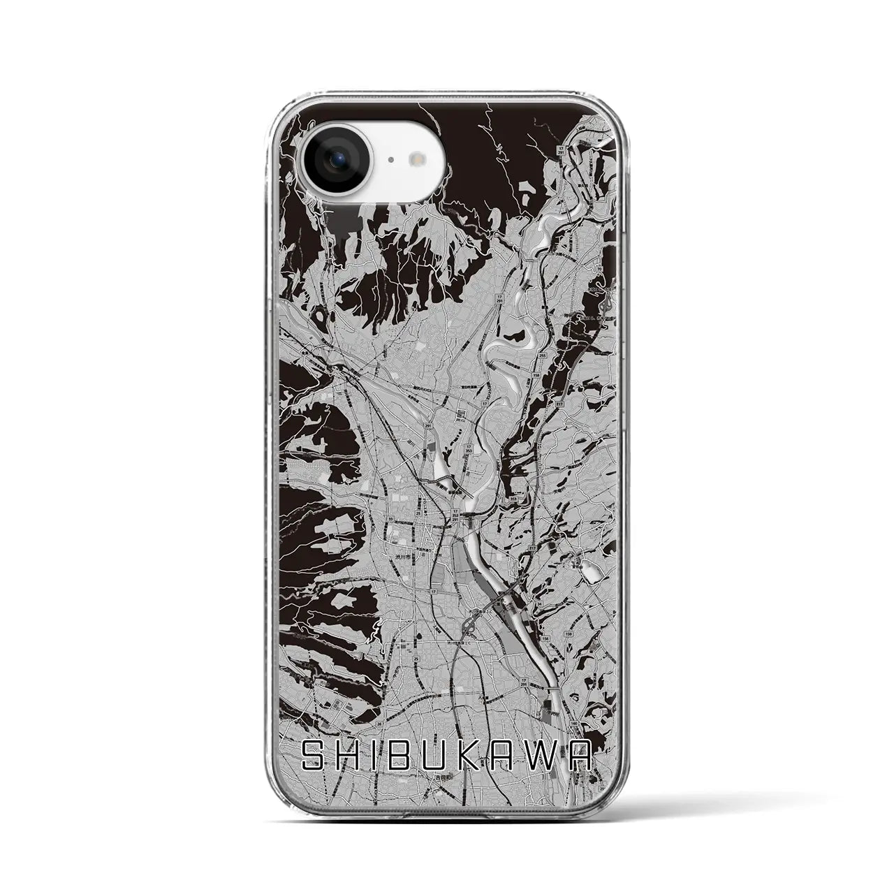 【渋川(群馬県)】地図柄iPhoneケース(クリアタイプ)