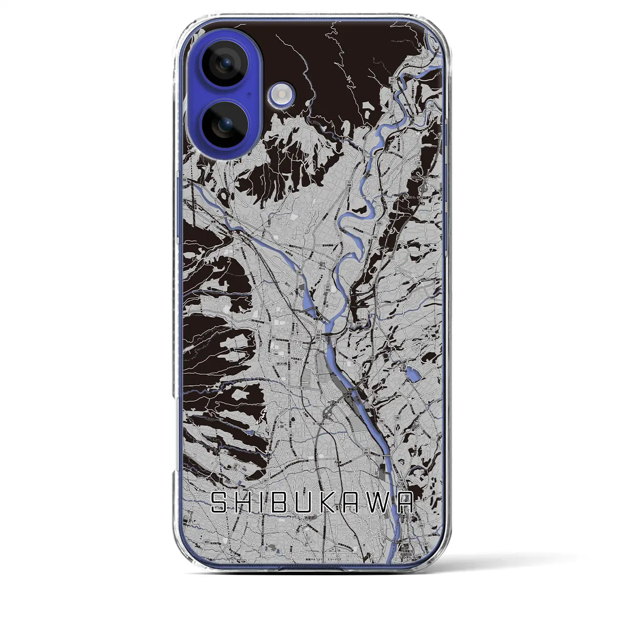 【渋川(群馬県)】地図柄iPhoneケース(クリアタイプ)
