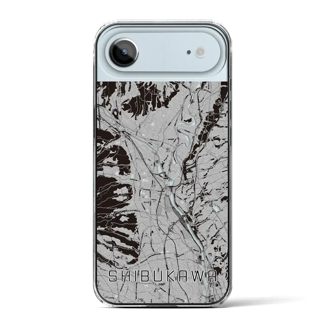 【渋川(群馬県)】地図柄iPhoneケース(クリアタイプ)