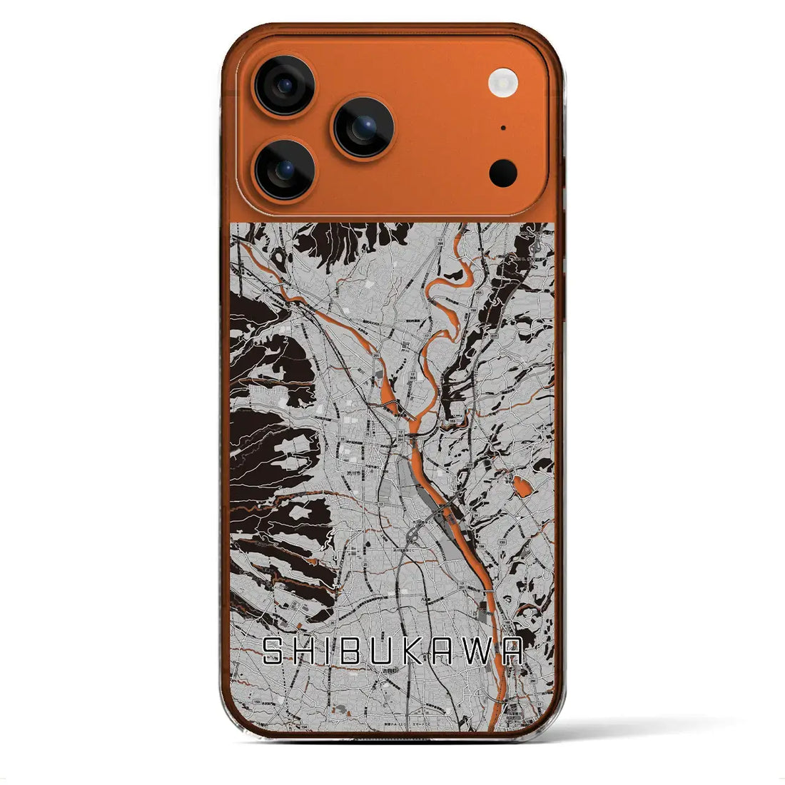 【渋川(群馬県)】地図柄iPhoneケース(クリアタイプ)