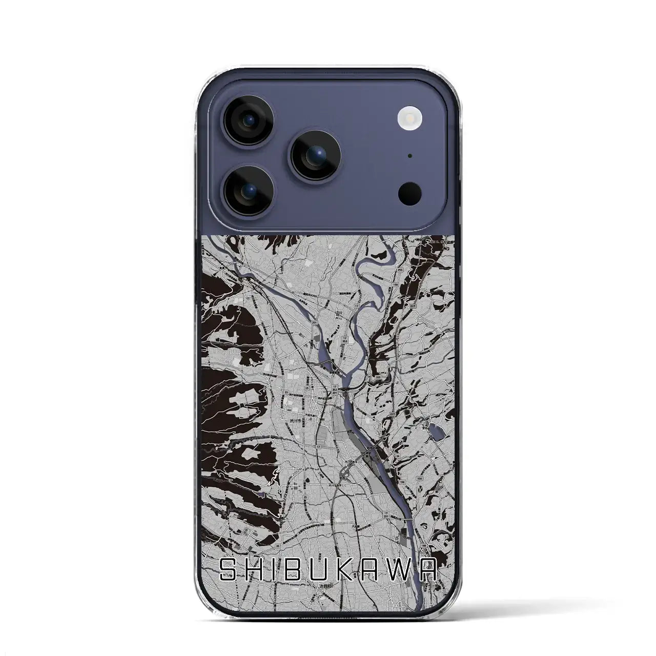 【渋川(群馬県)】地図柄iPhoneケース(クリアタイプ)