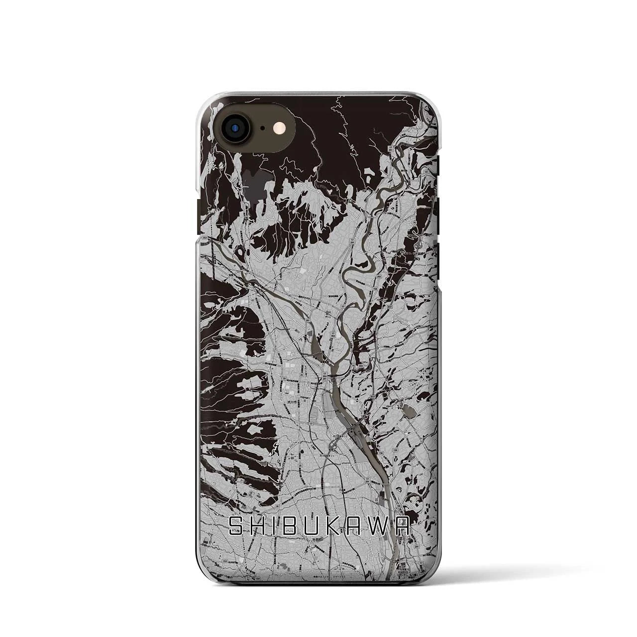 【渋川(群馬県)】地図柄iPhoneケース(クリアタイプ)