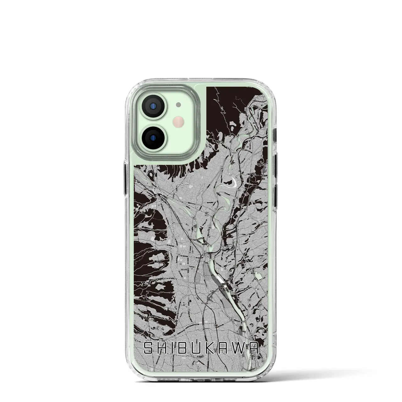 【渋川(群馬県)】地図柄iPhoneケース(MagSafeタイプ)