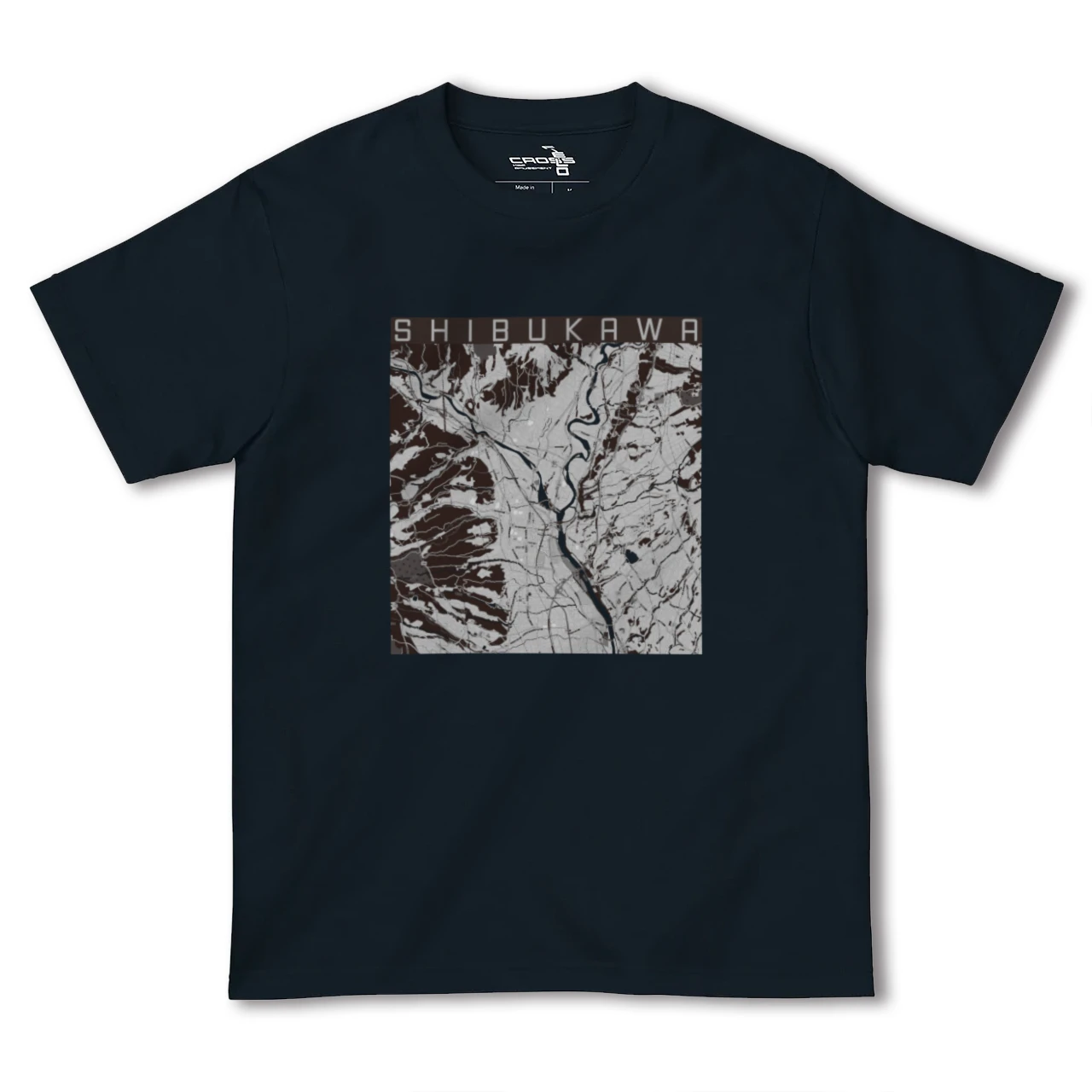 【渋川(群馬県)】地図柄ヘビーウェイトTシャツ