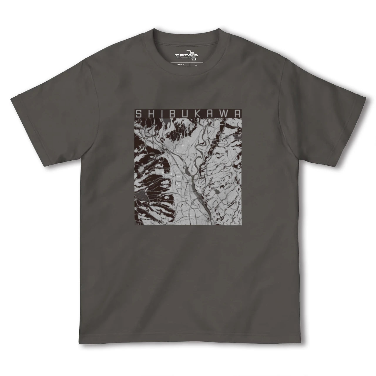 【渋川(群馬県)】地図柄ヘビーウェイトTシャツ